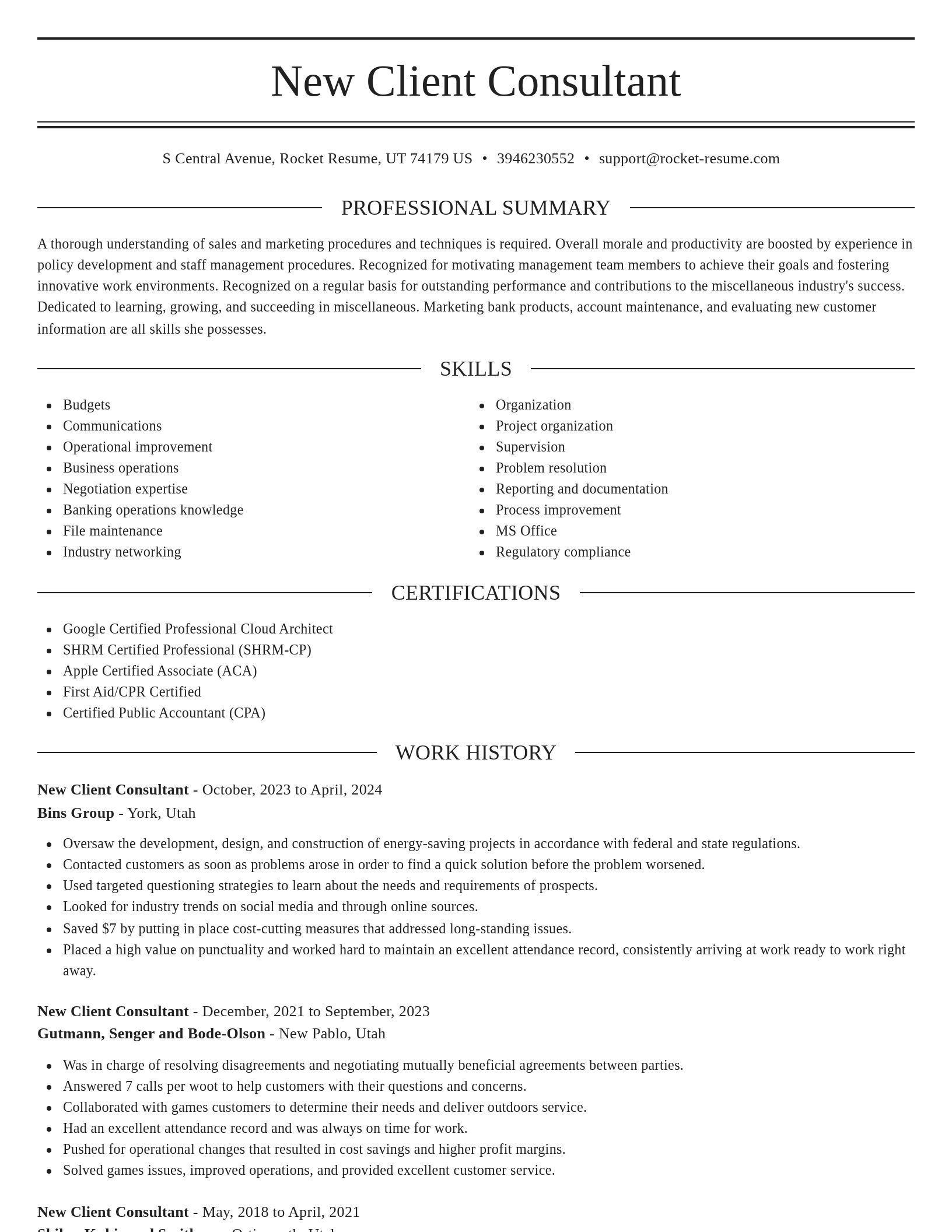 Elegant resume template