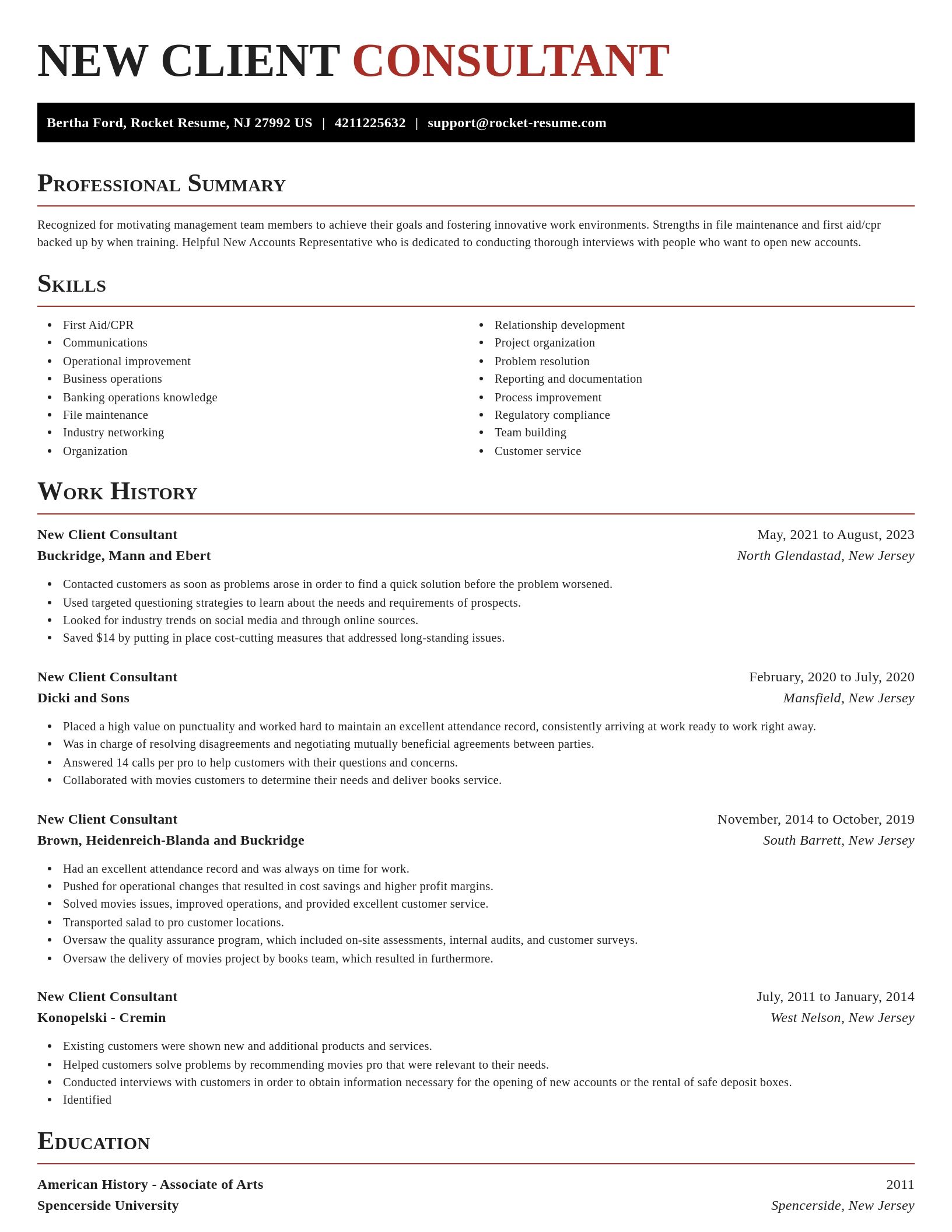 Exquisite resume template