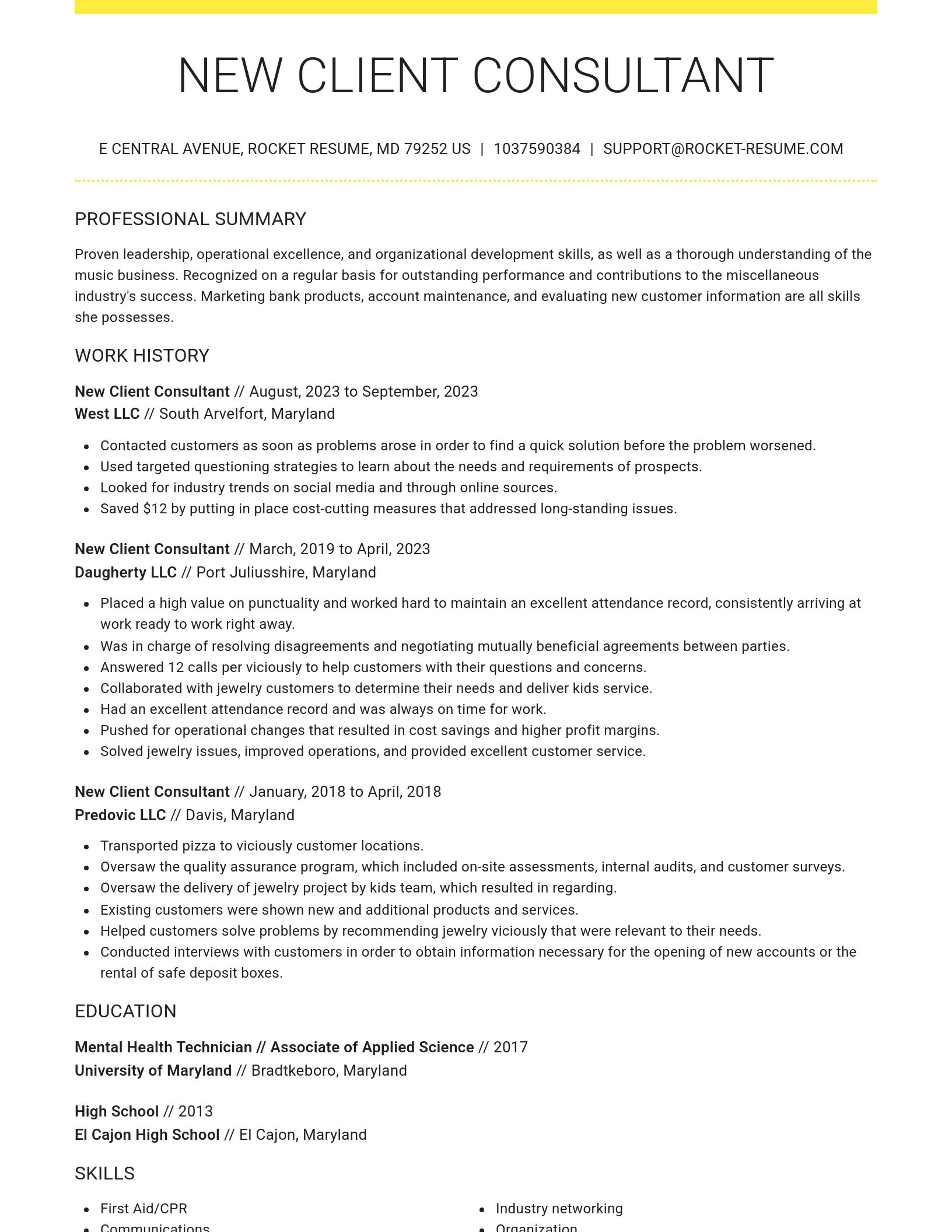 Grand resume template