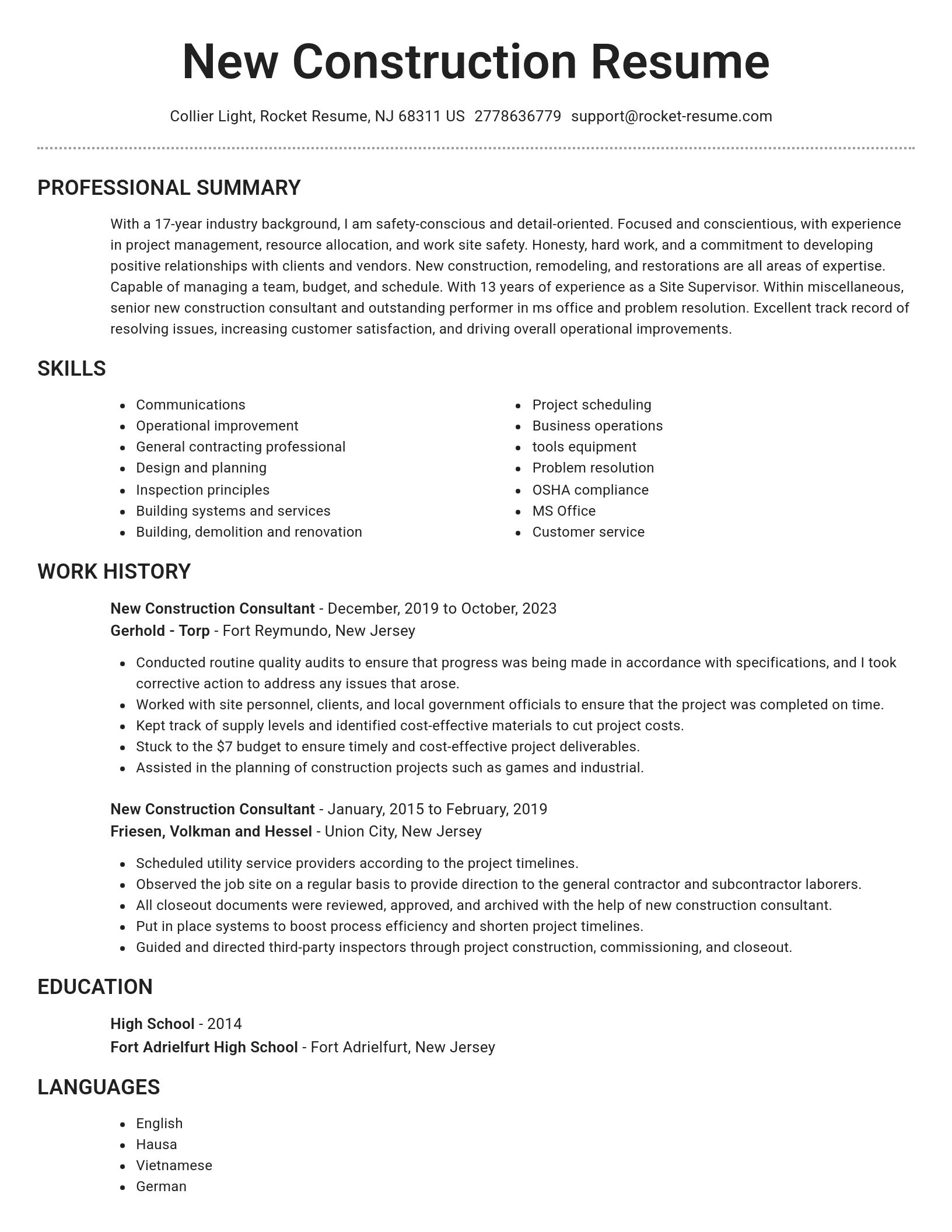 Brilliant resume template