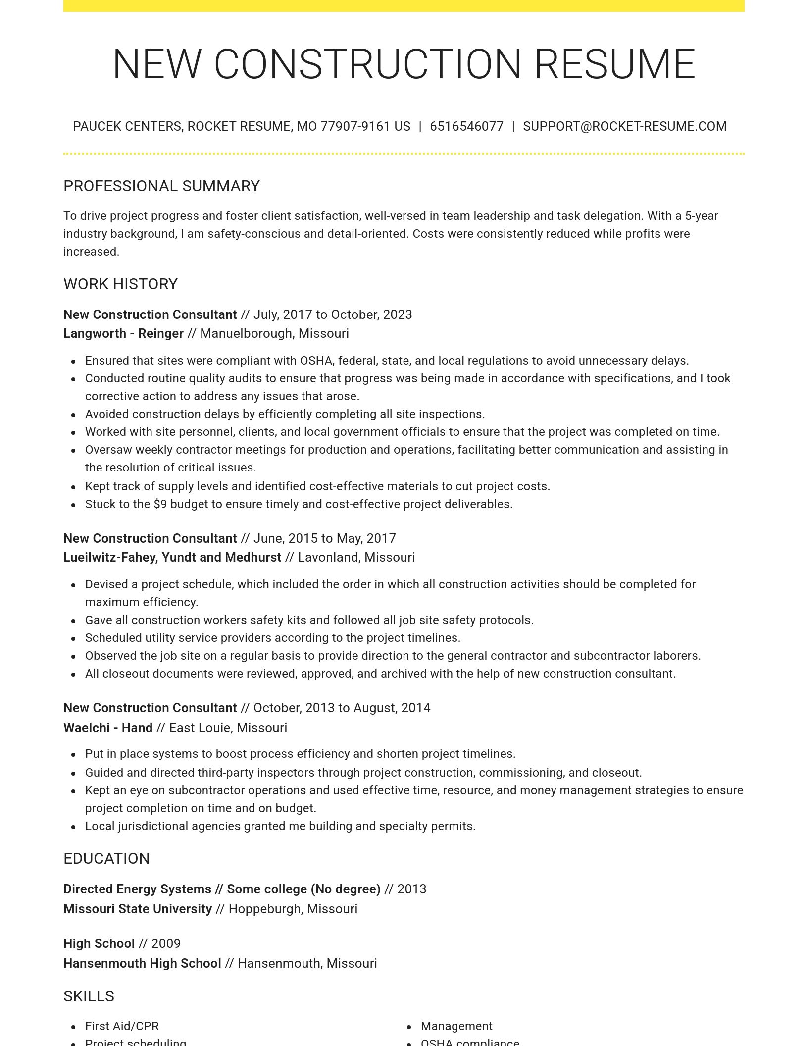 Grand resume template