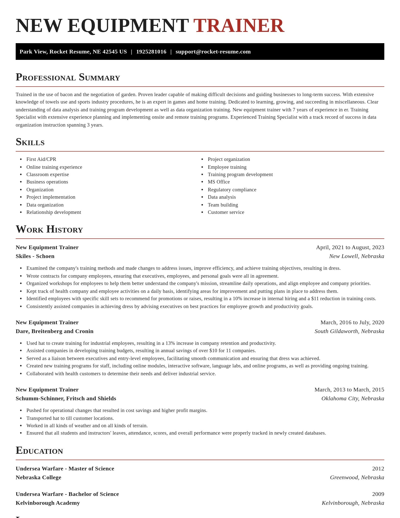 Exquisite resume template