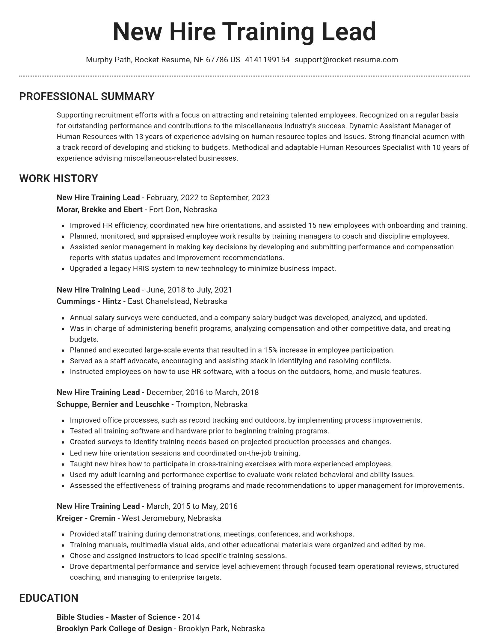 Brilliant resume template