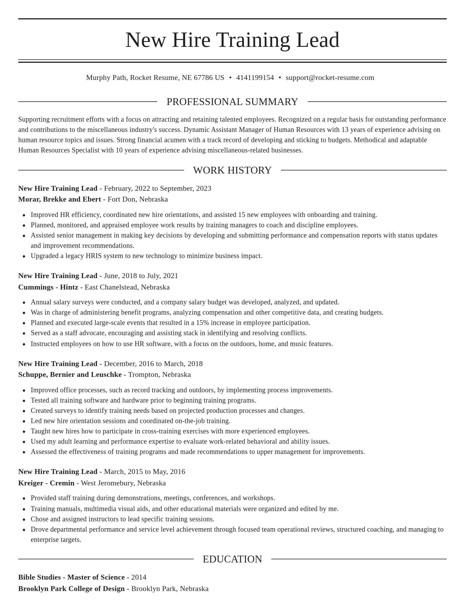 Elegant resume template