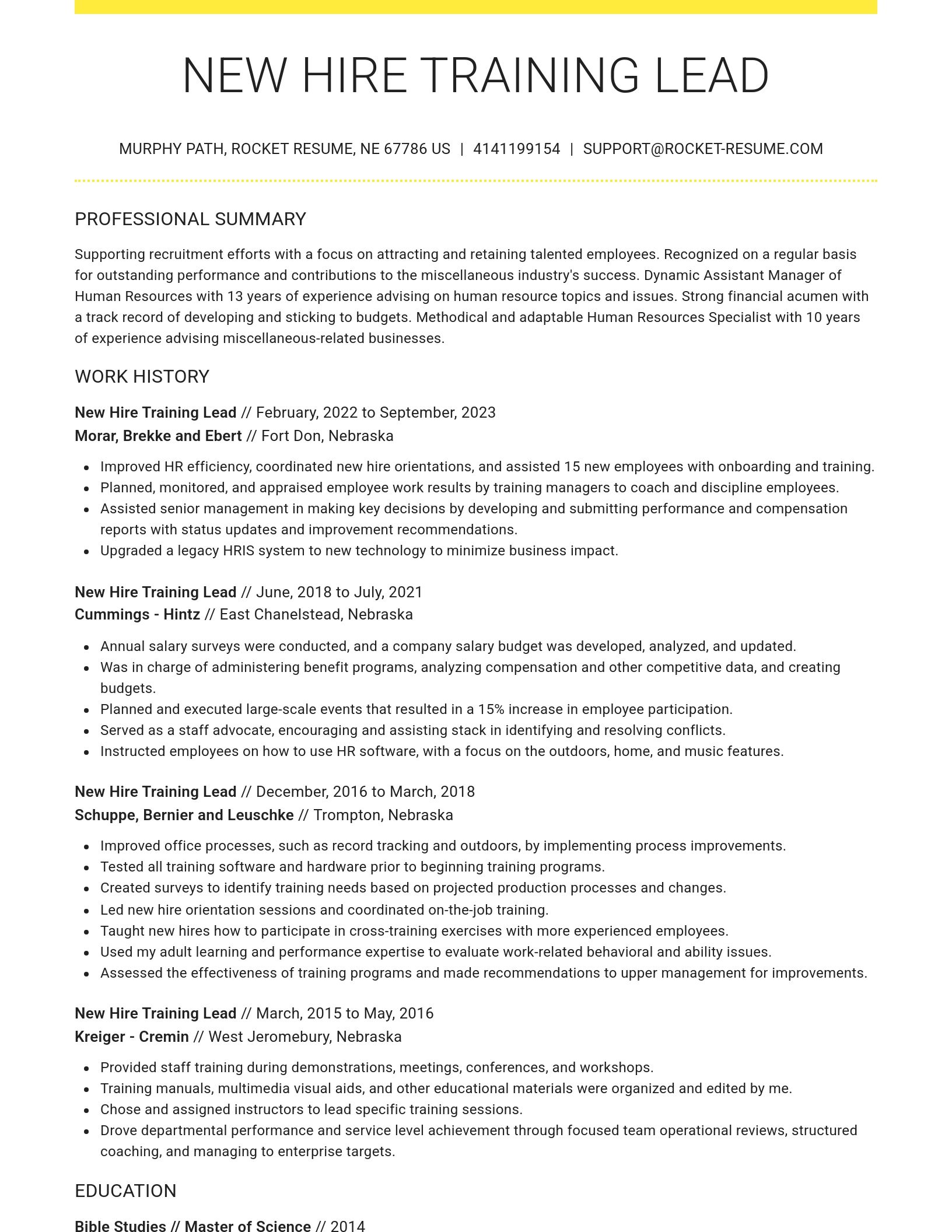 Grand resume template
