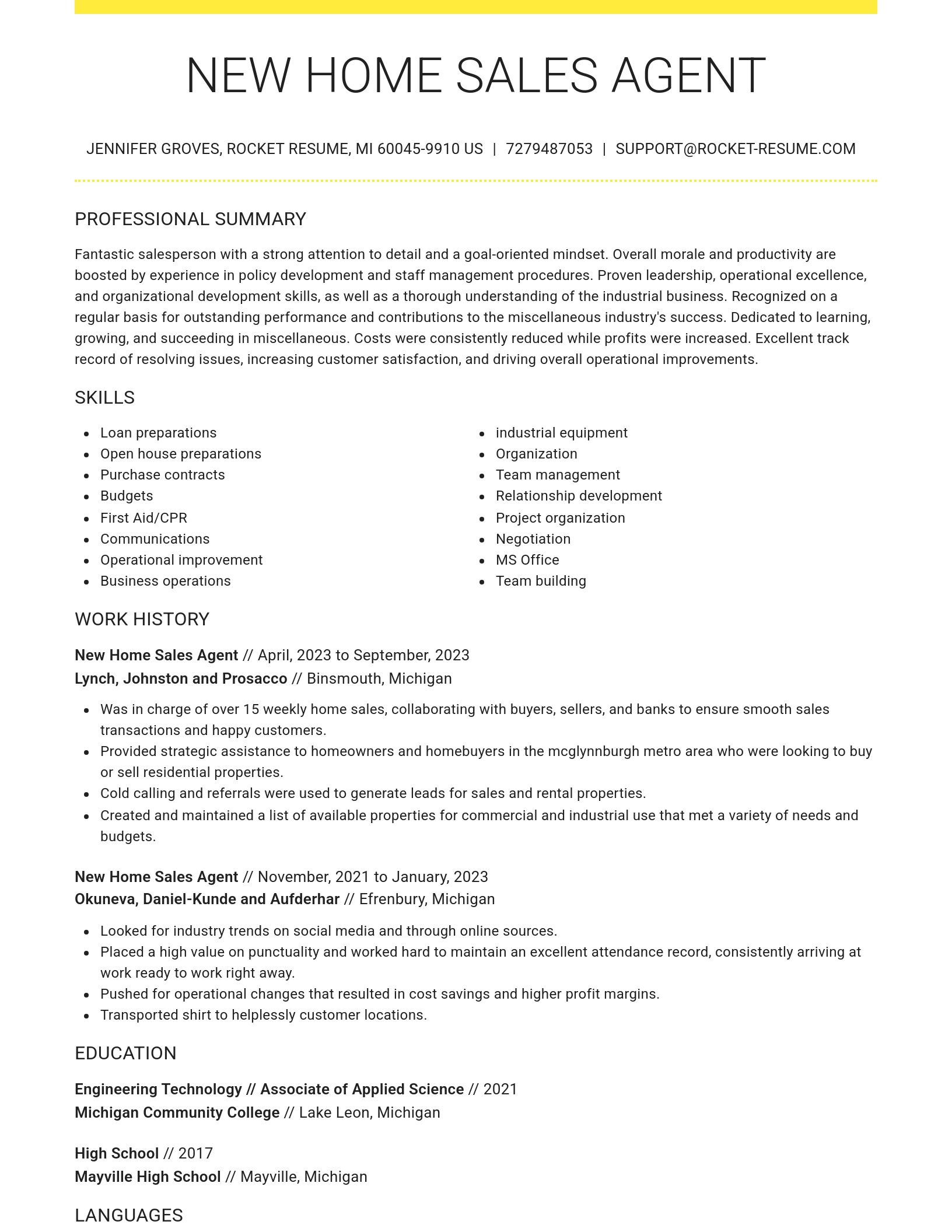 Grand resume template