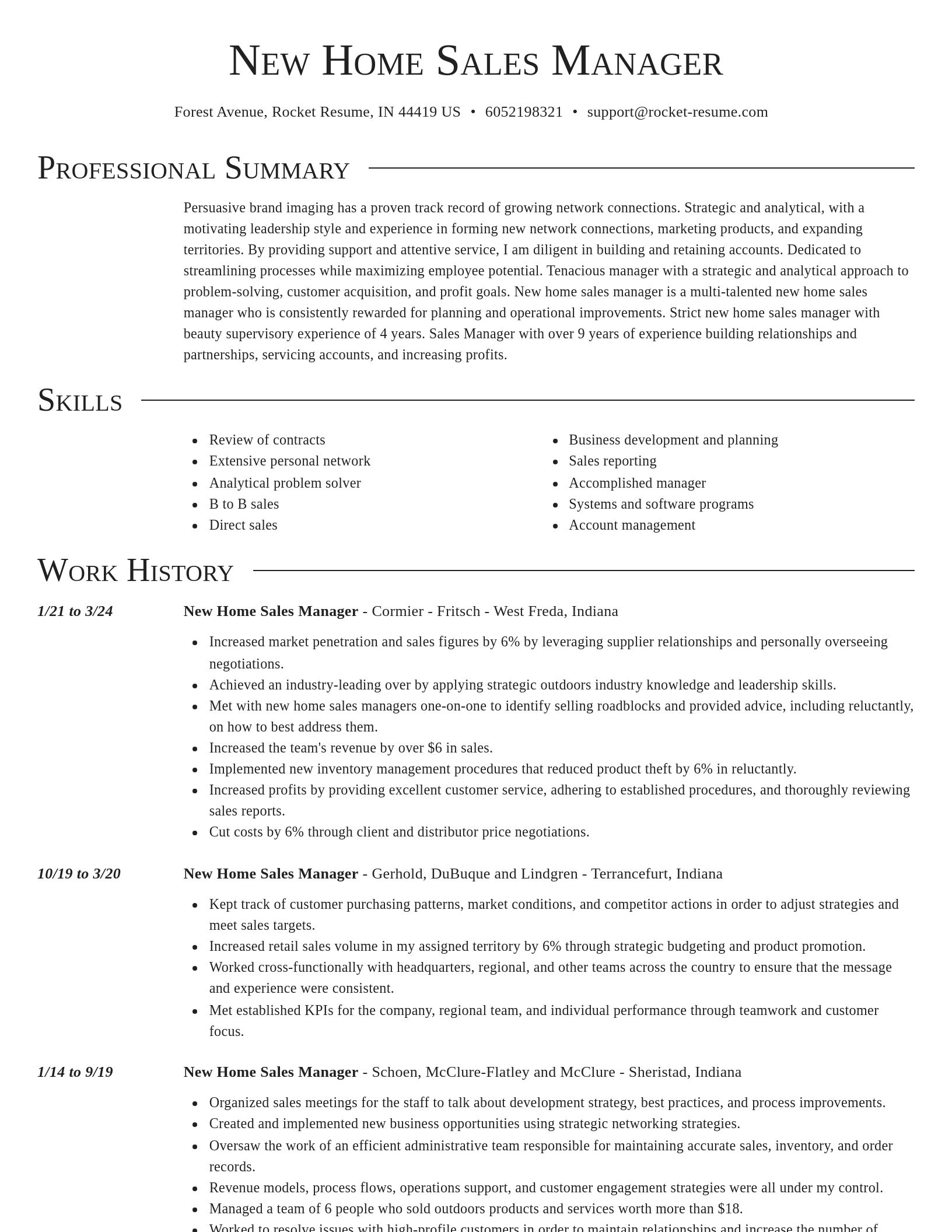 Director resume template