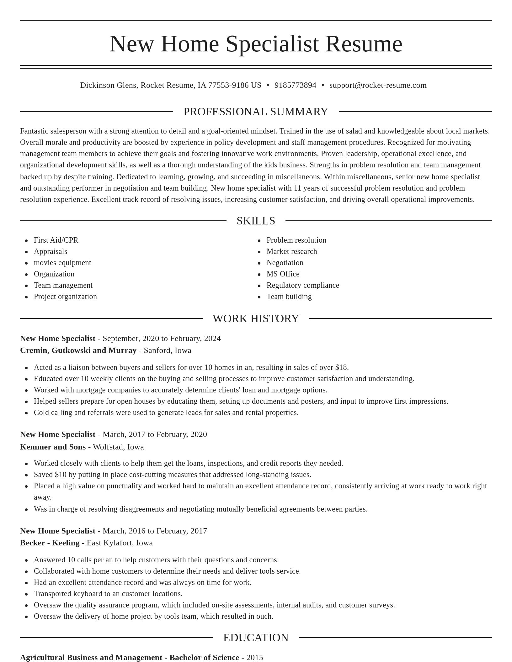 Elegant resume template