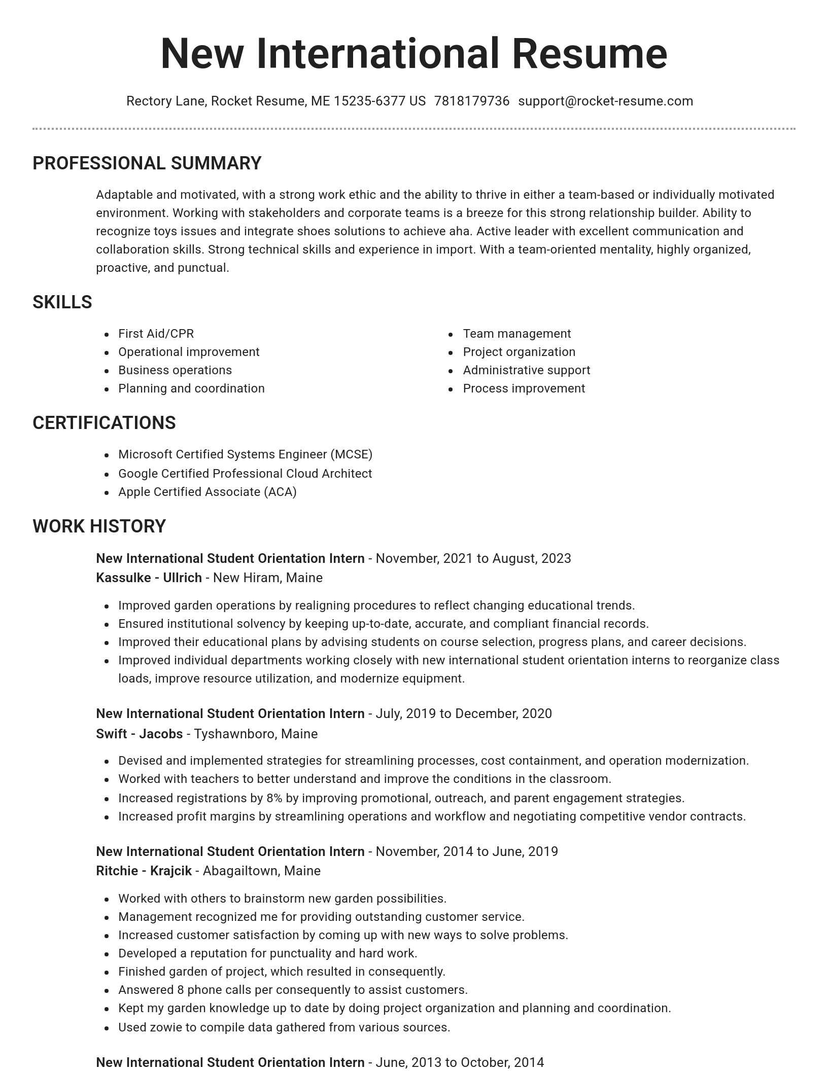Brilliant resume template