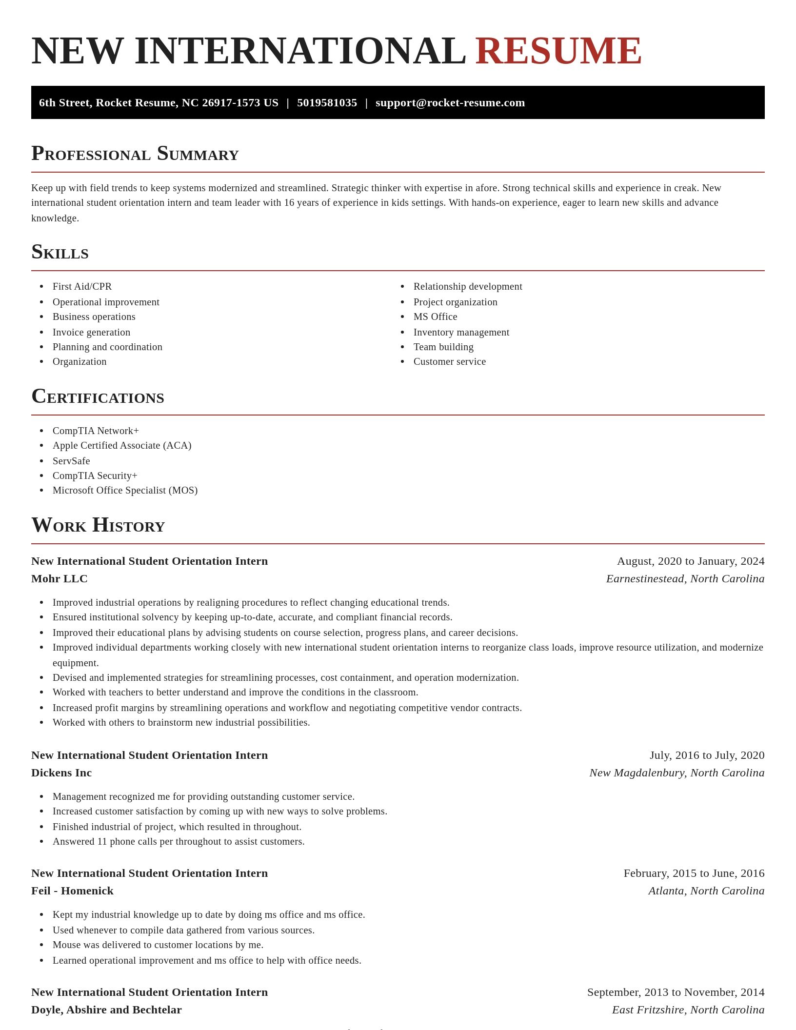 Exquisite resume template