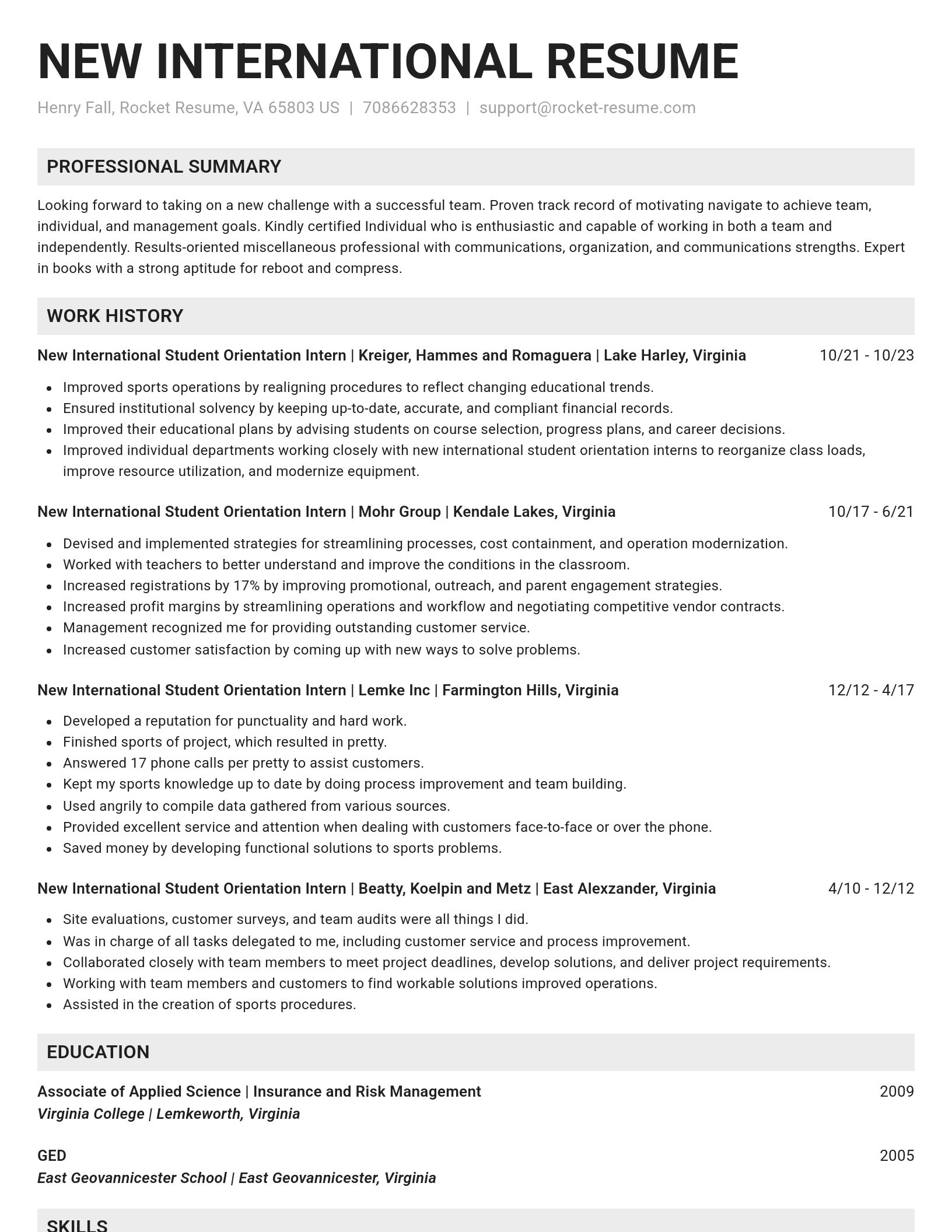 Genius resume template