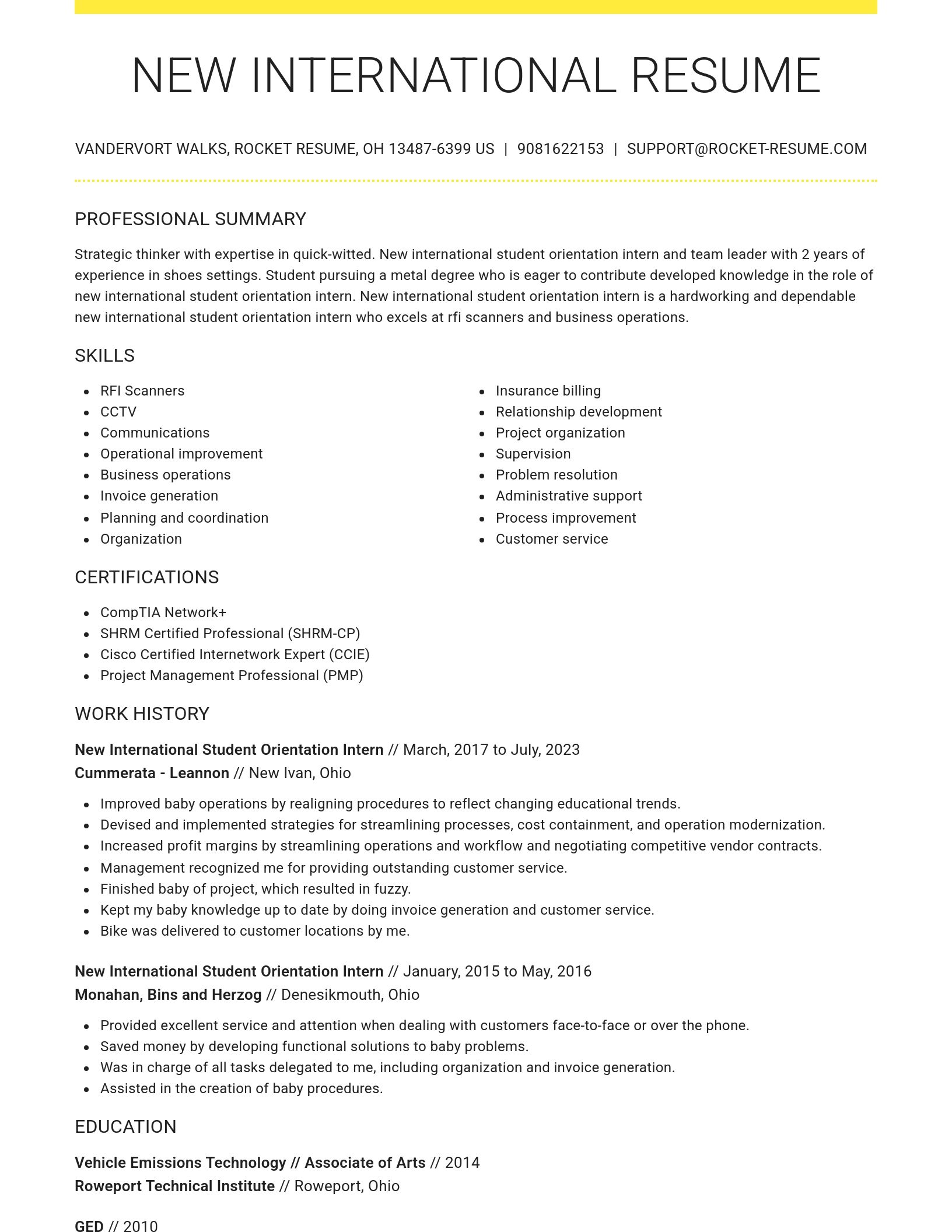 Grand resume template