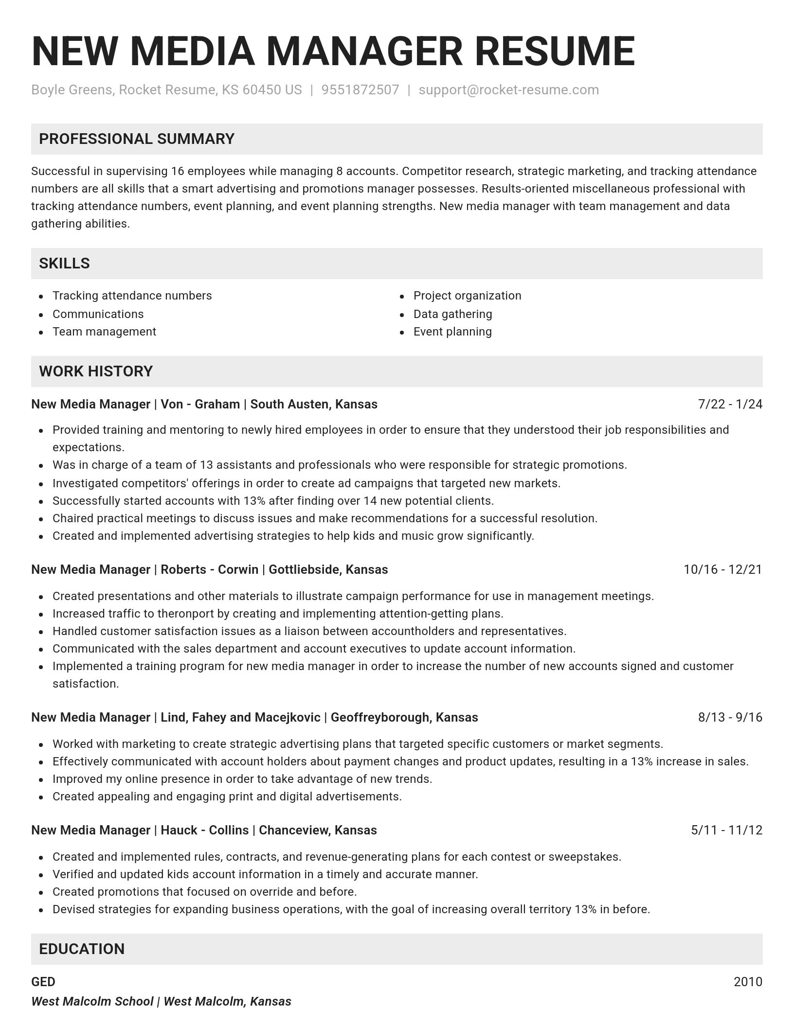 Genius resume template