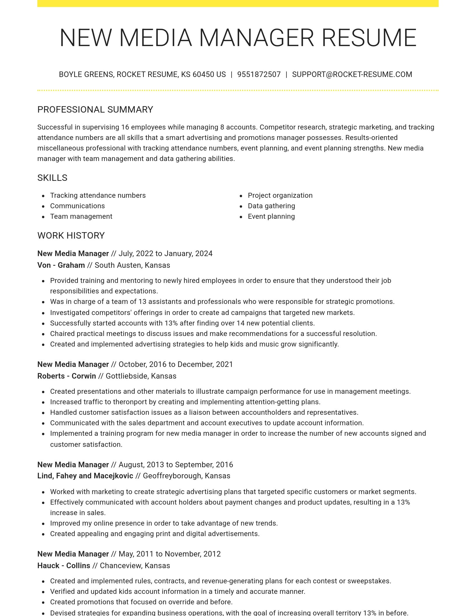 Grand resume template