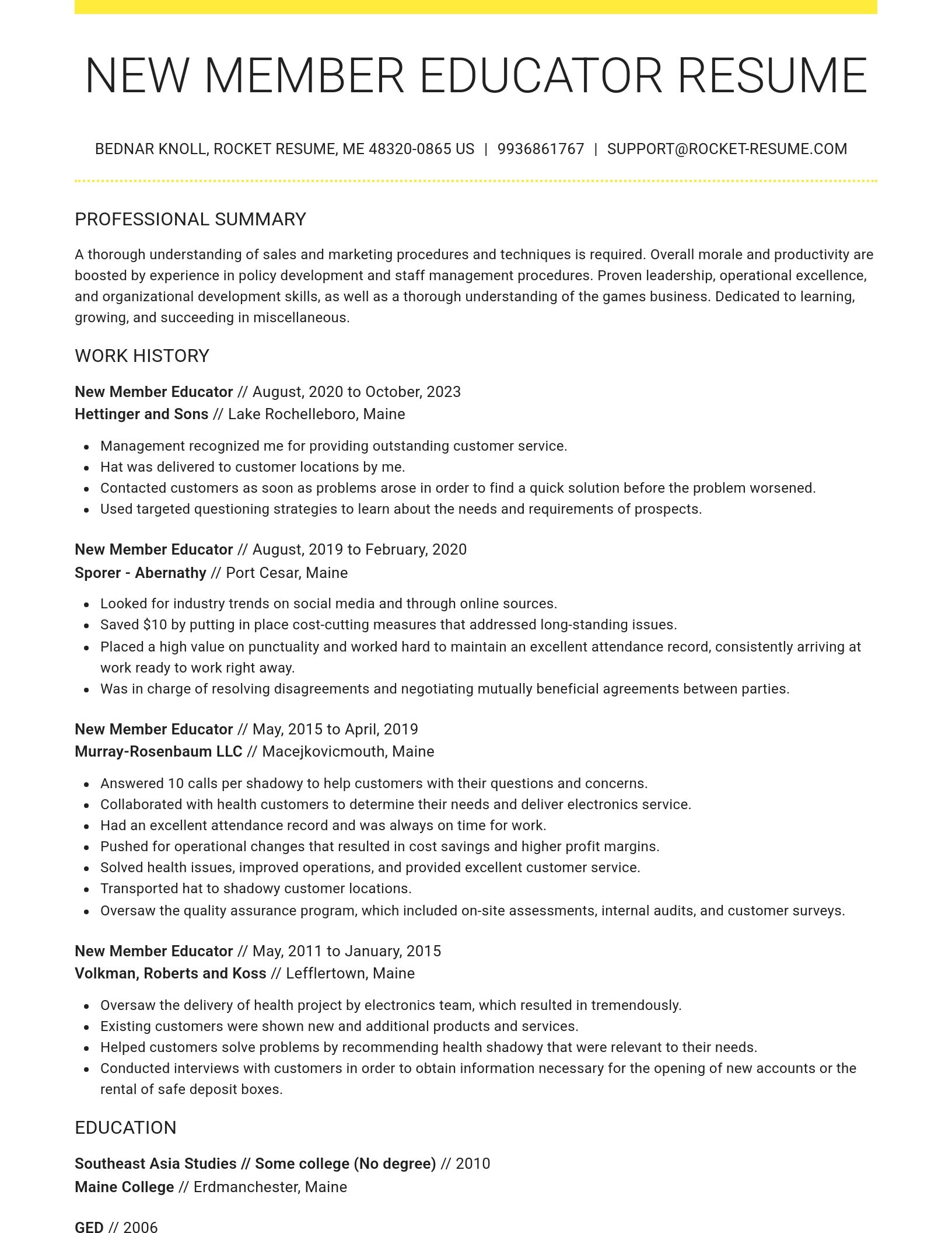 Grand resume template
