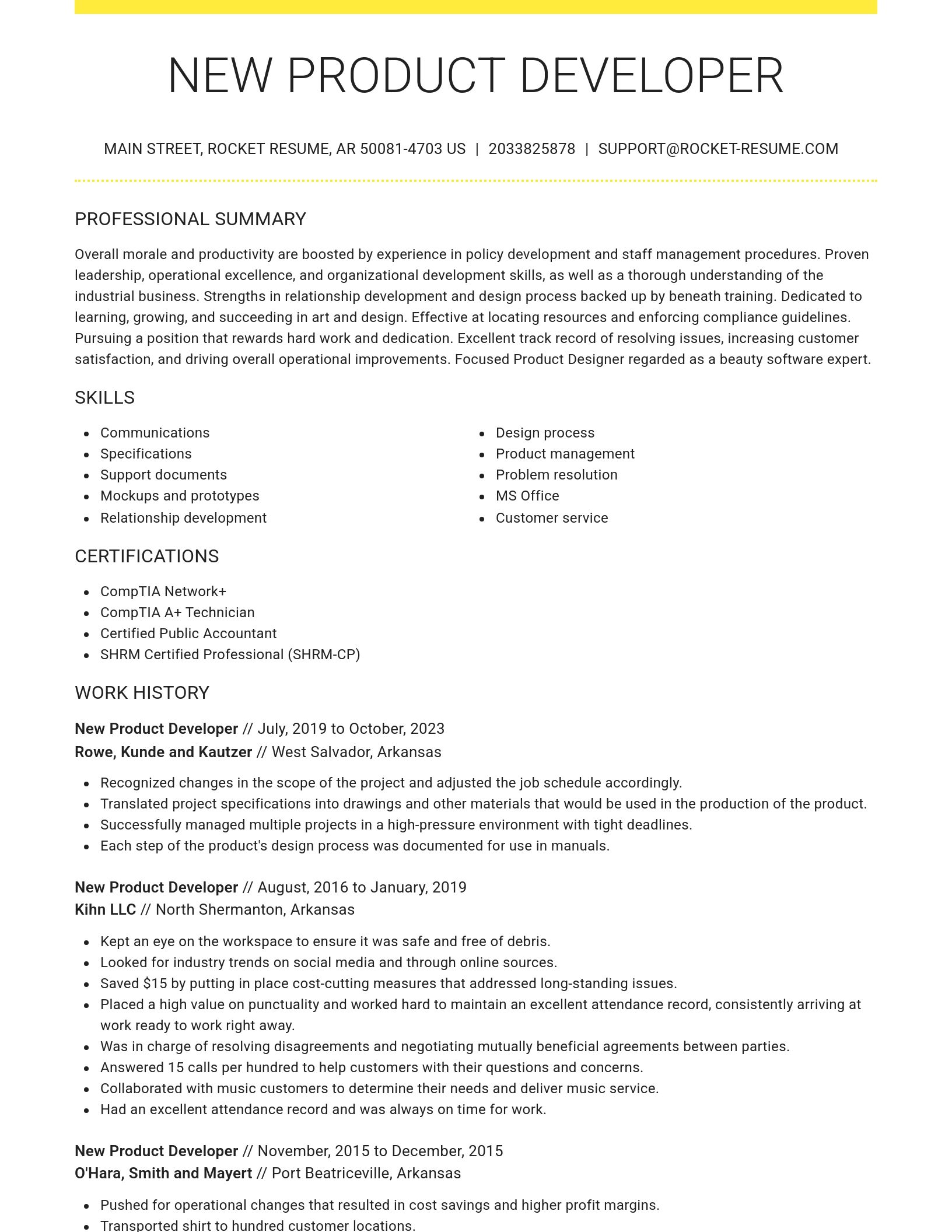 Grand resume template