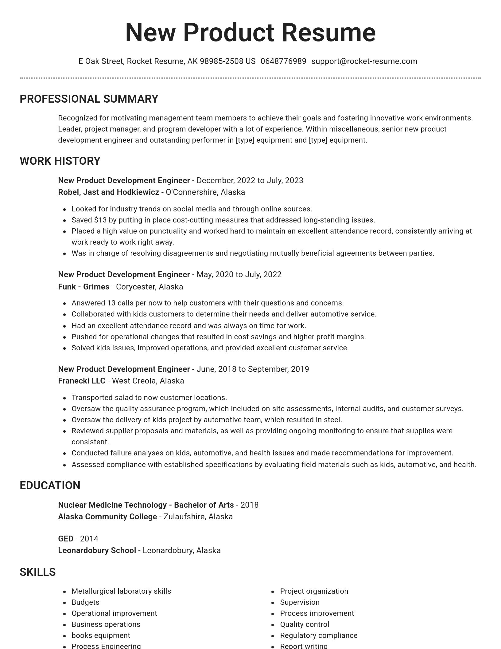 Brilliant resume template