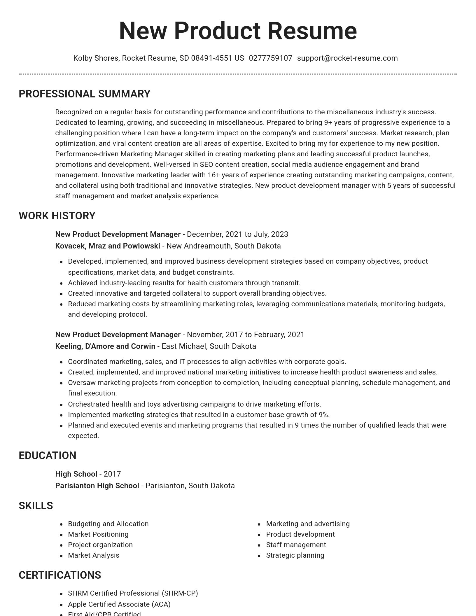 Brilliant resume template