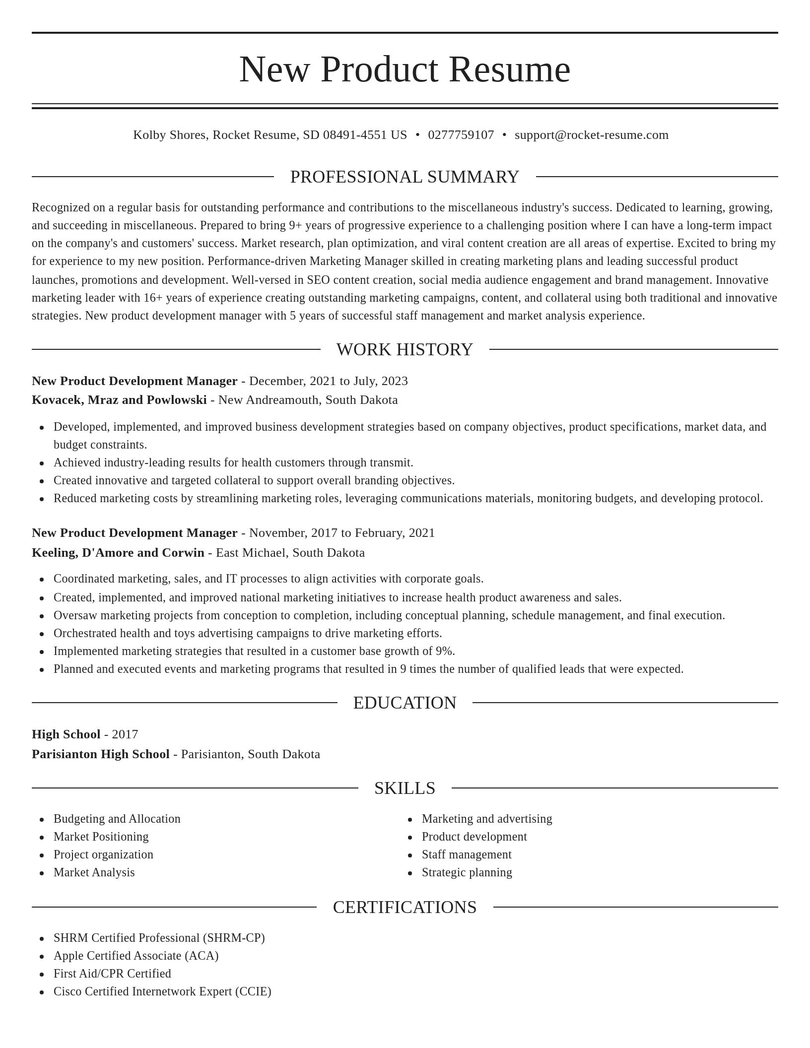 Elegant resume template
