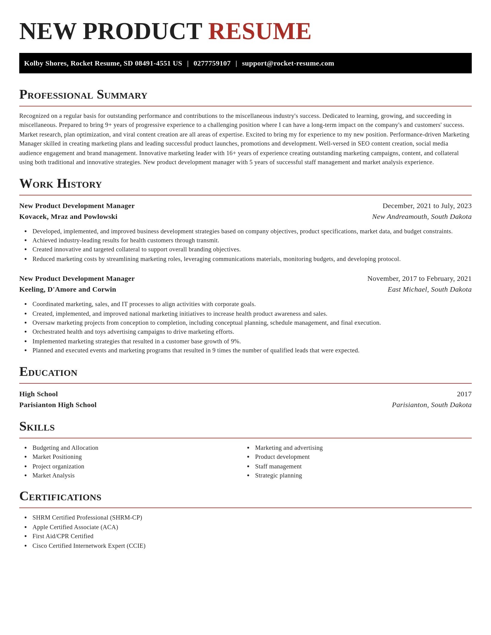 Exquisite resume template
