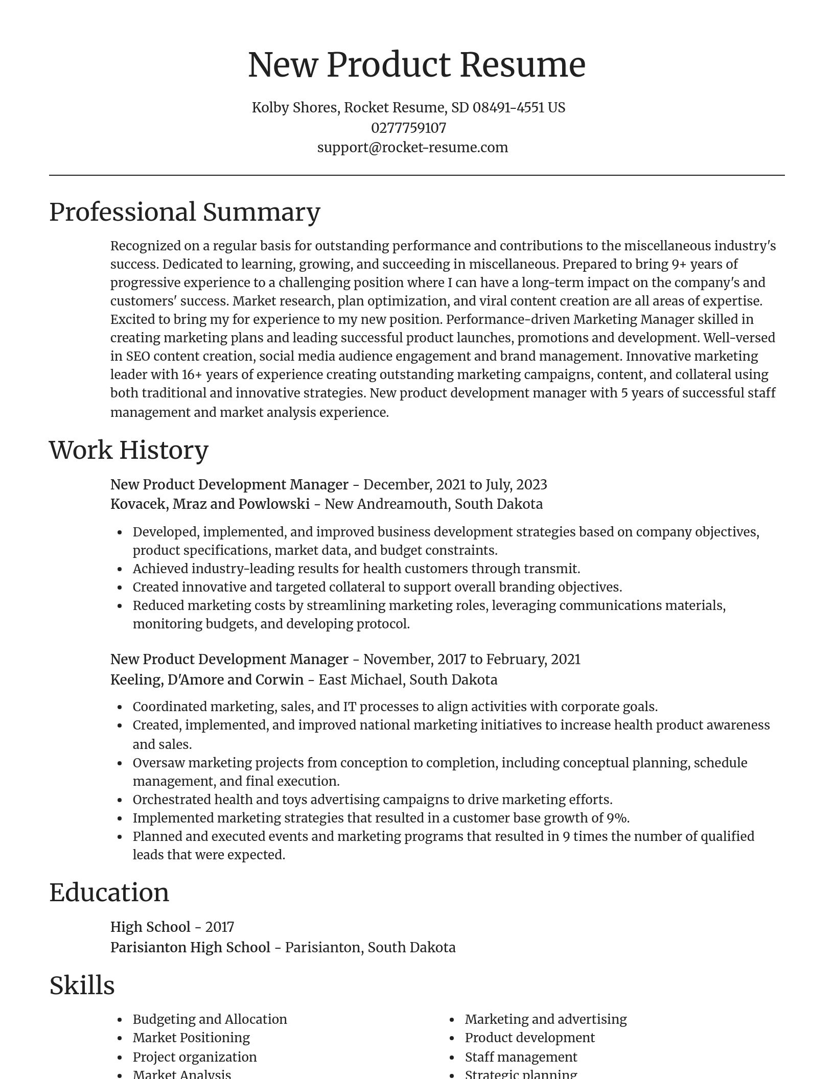 Focal Point resume template