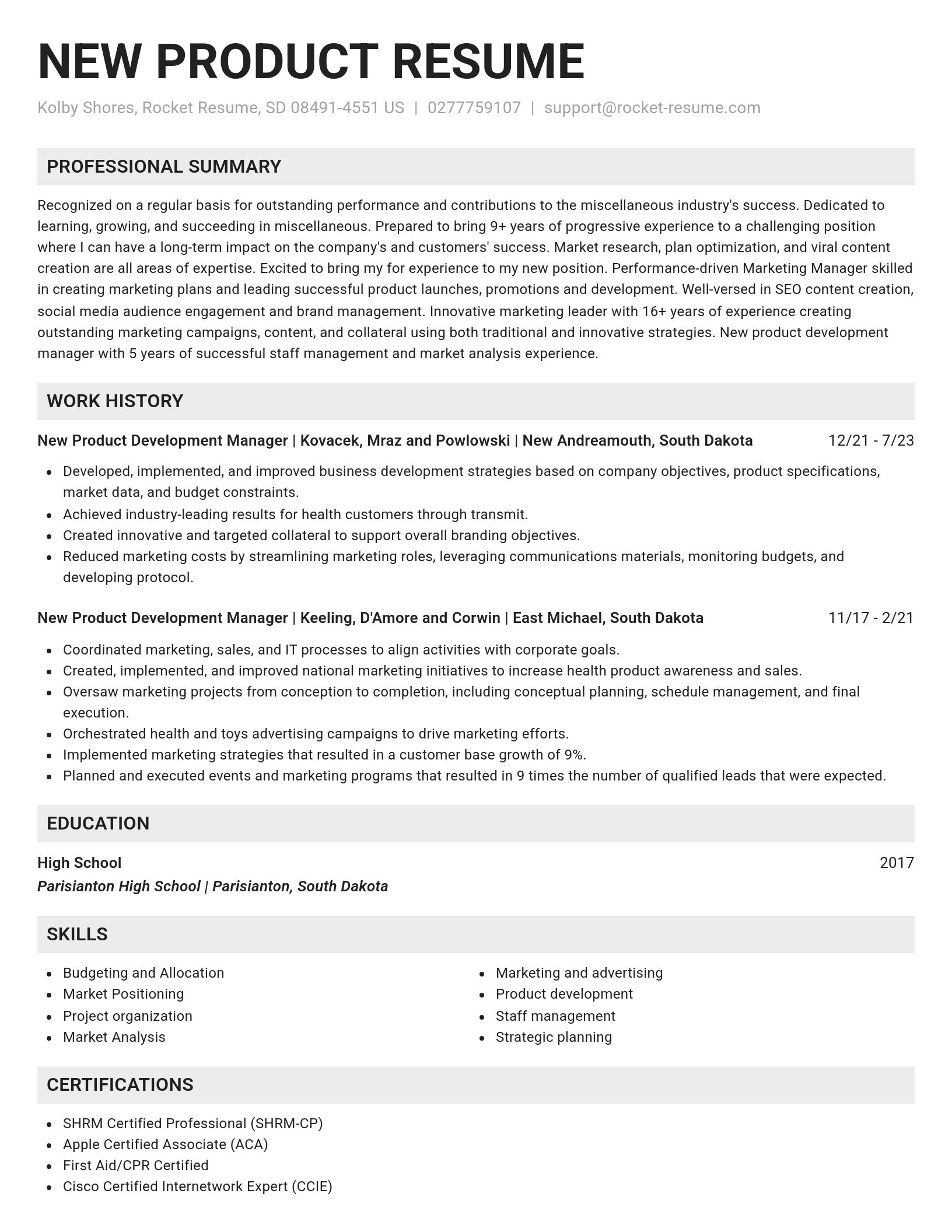 Genius resume template