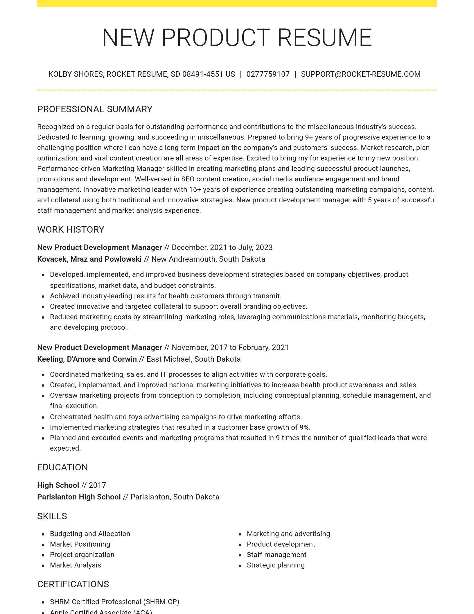 Grand resume template