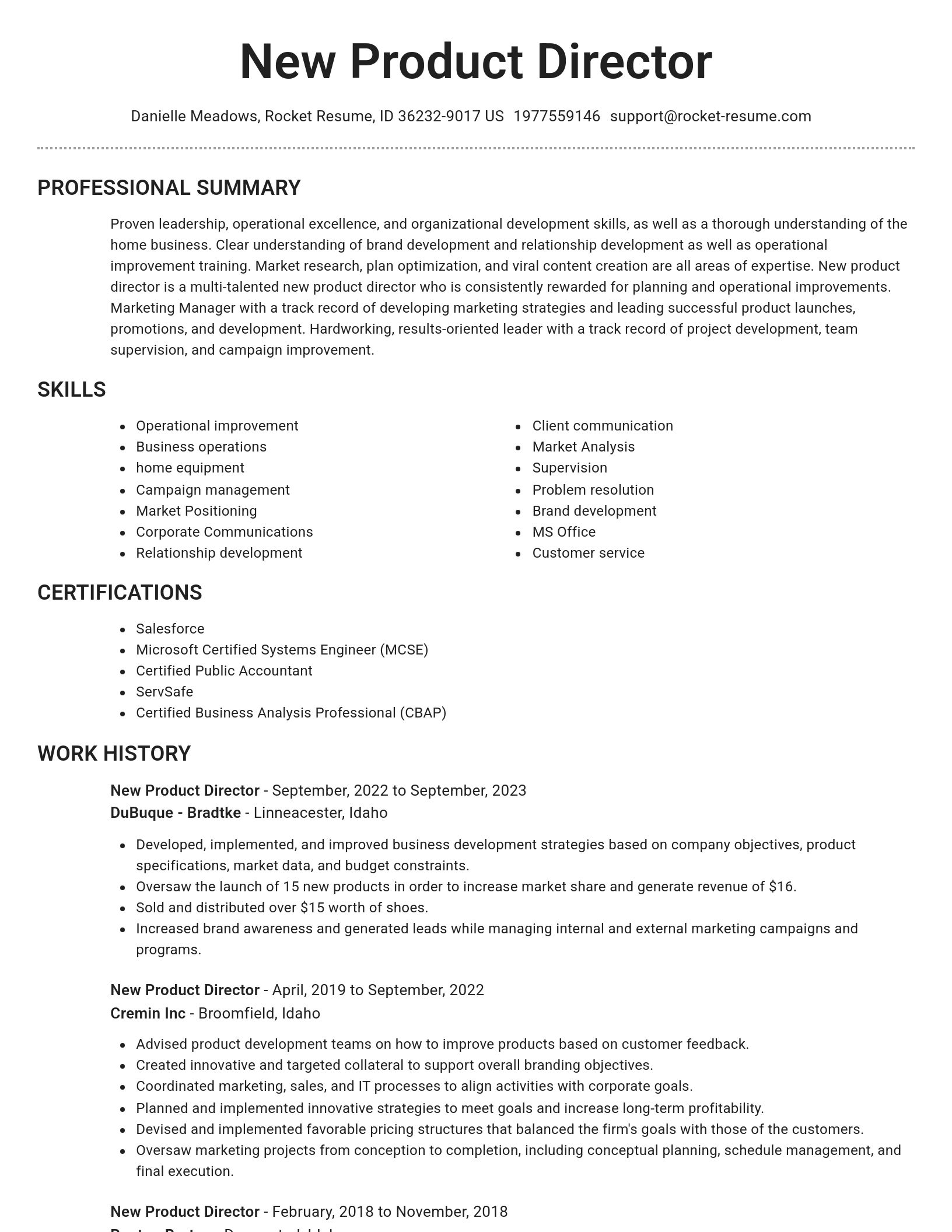 Brilliant resume template