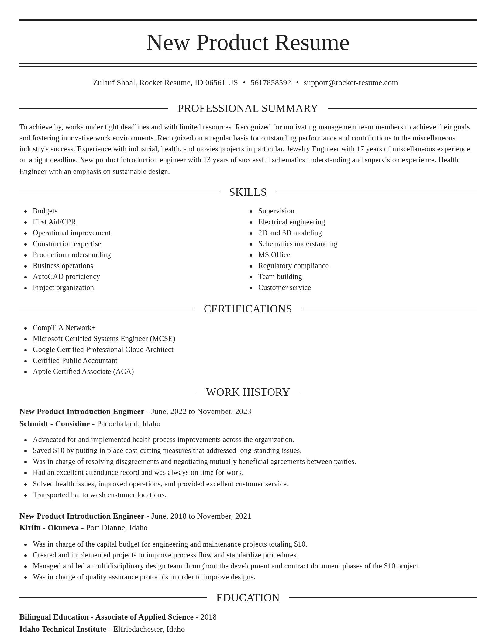 Elegant resume template