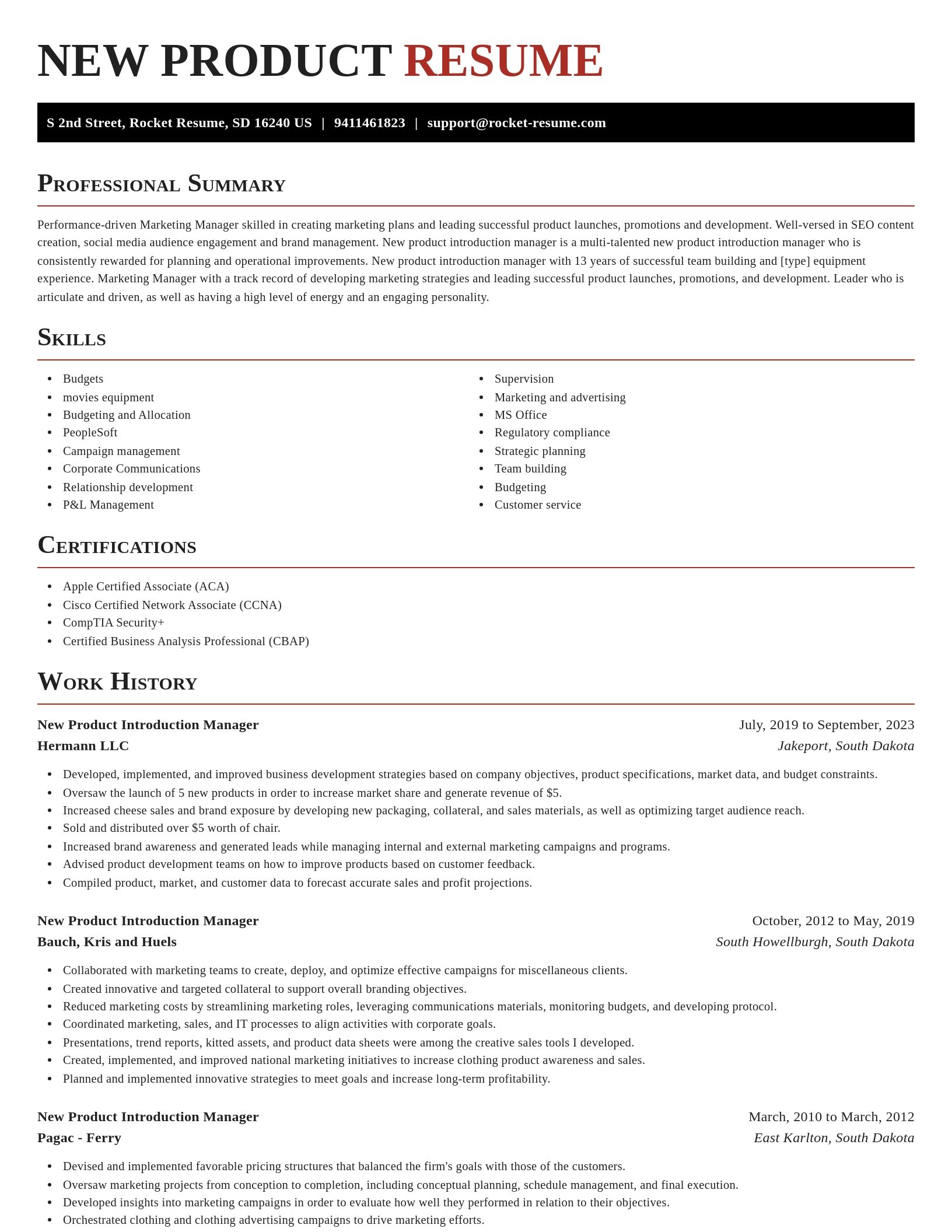 Exquisite resume template