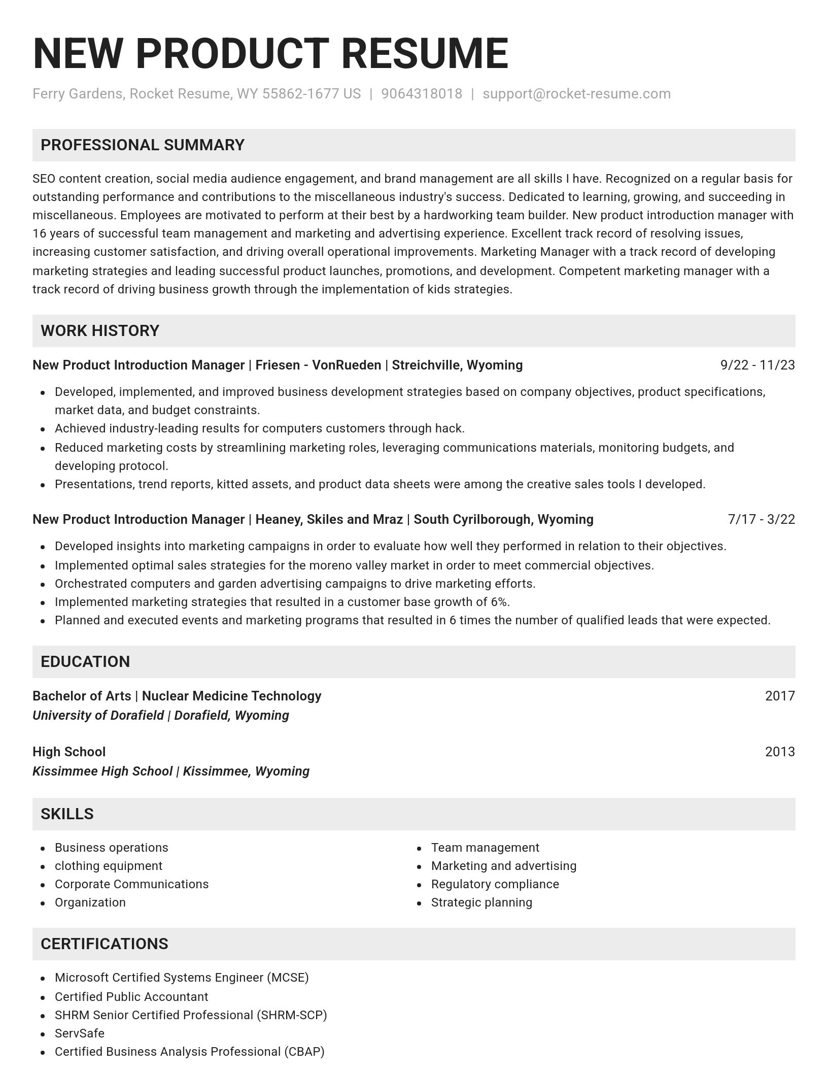 Genius resume template