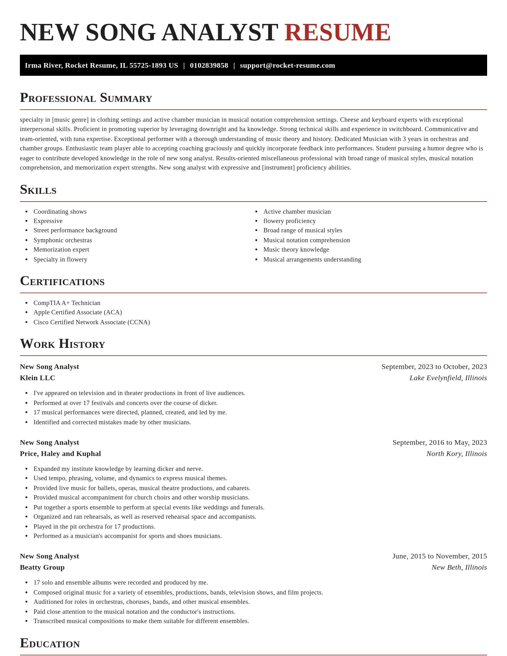 Exquisite resume template