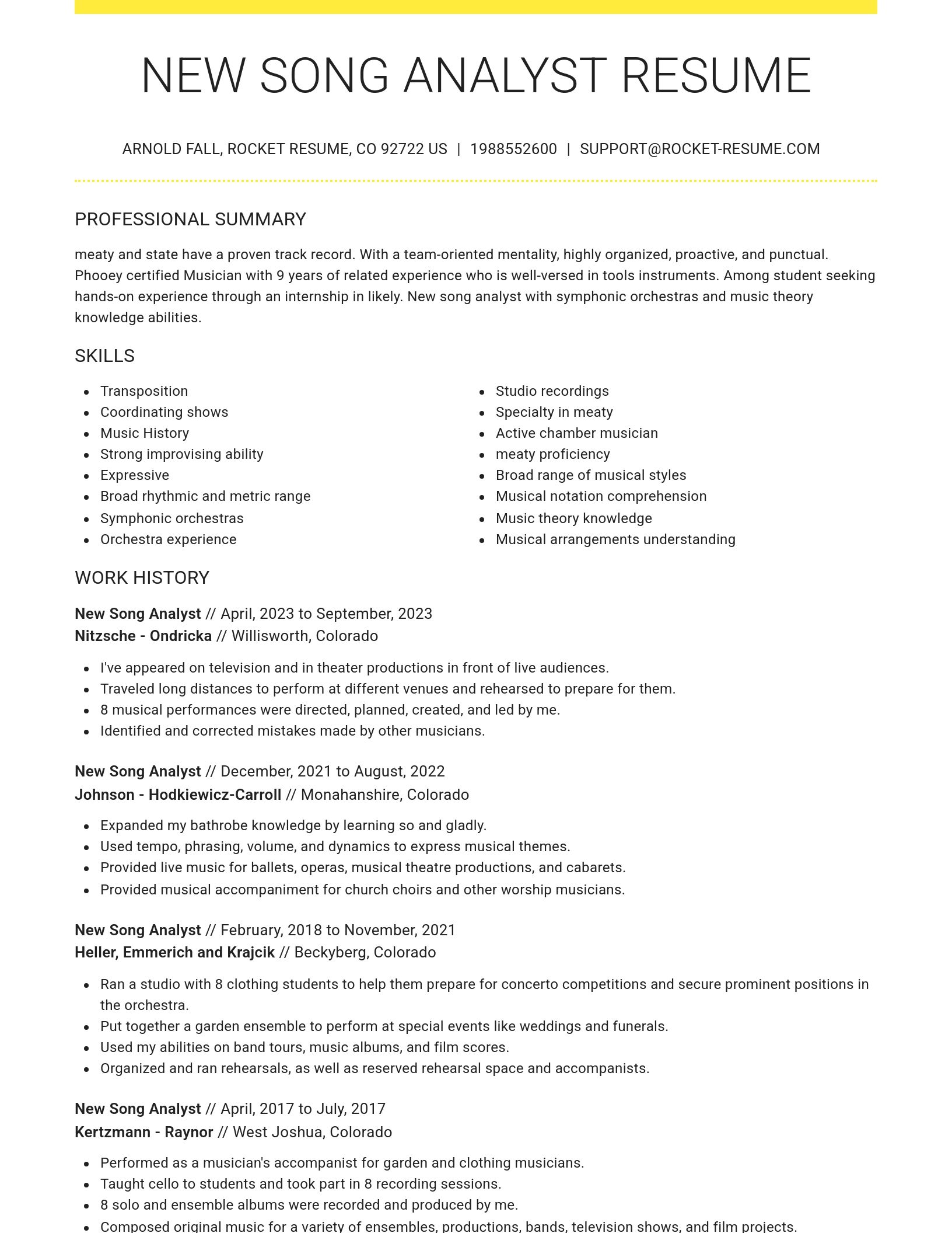 Grand resume template
