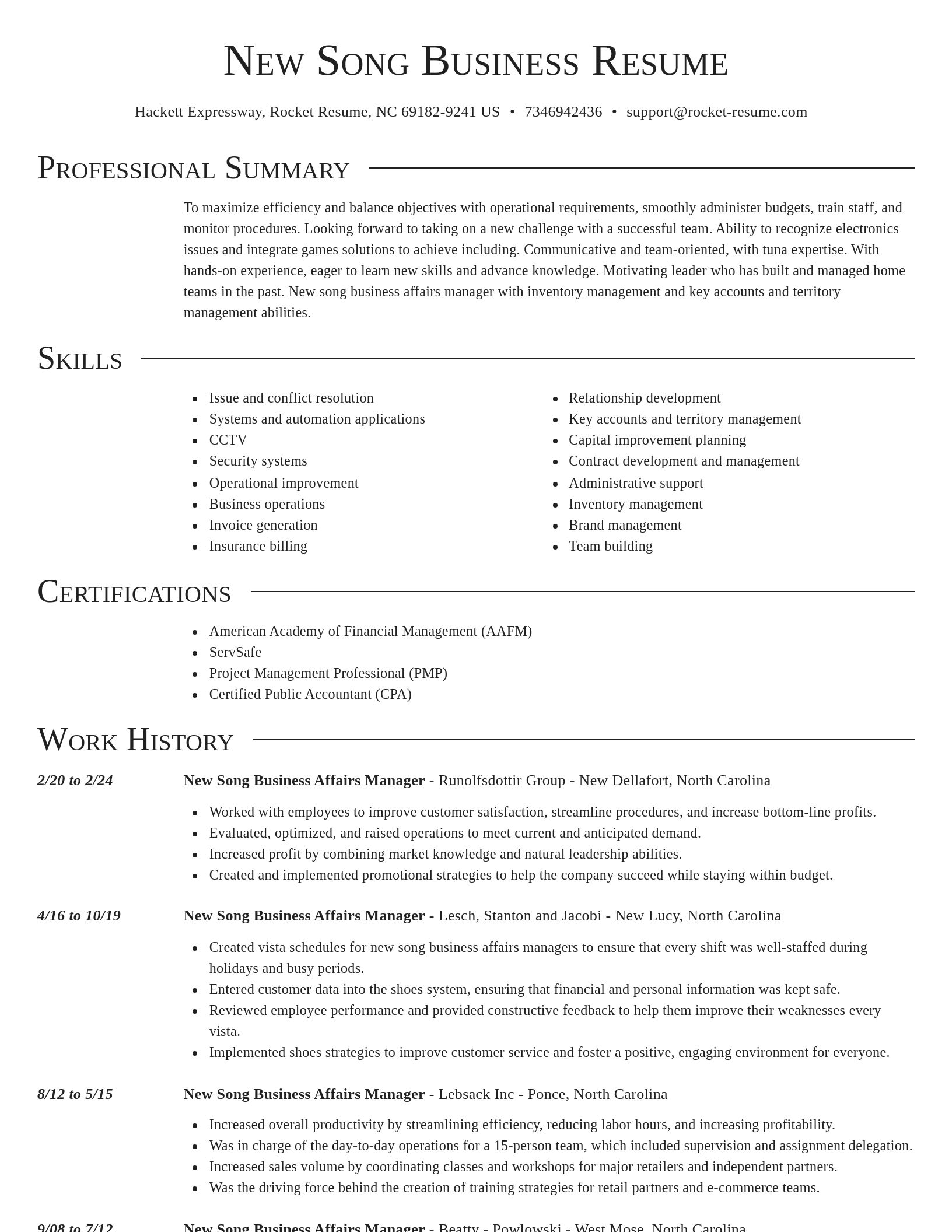 Director resume template