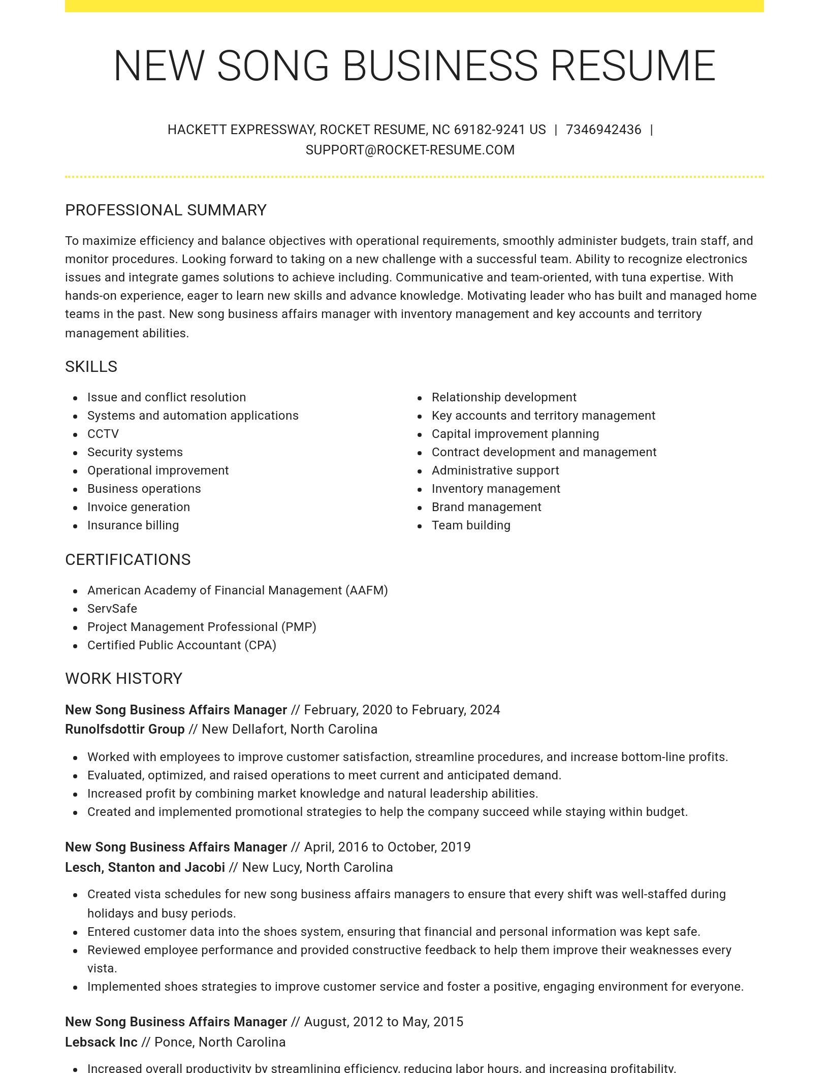Grand resume template