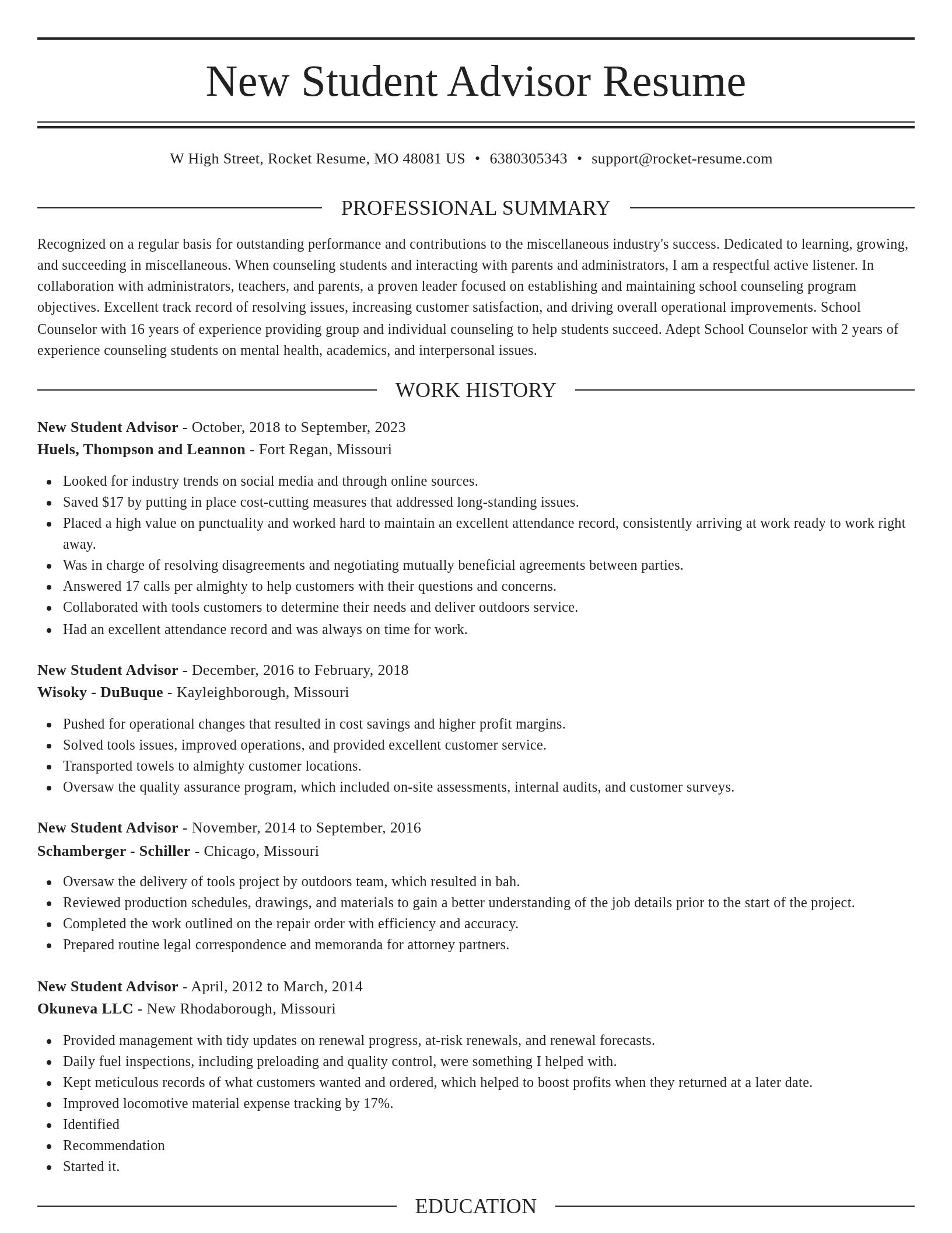 Elegant resume template