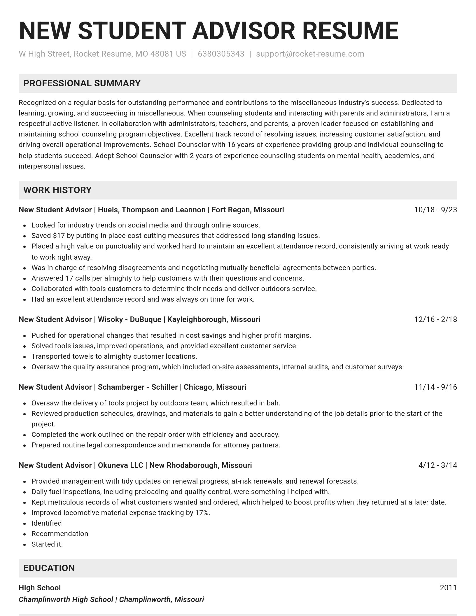 Genius resume template