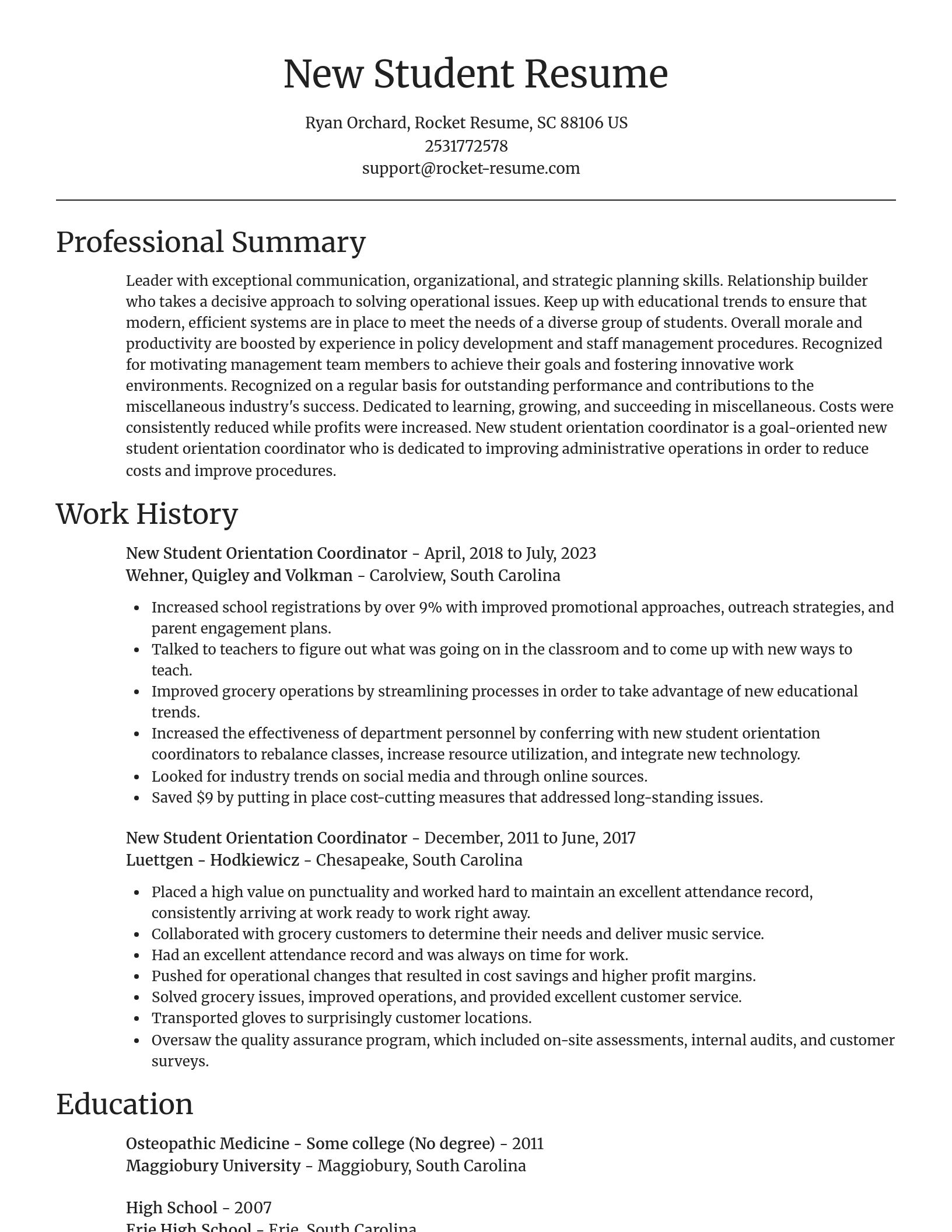 Focal Point resume template