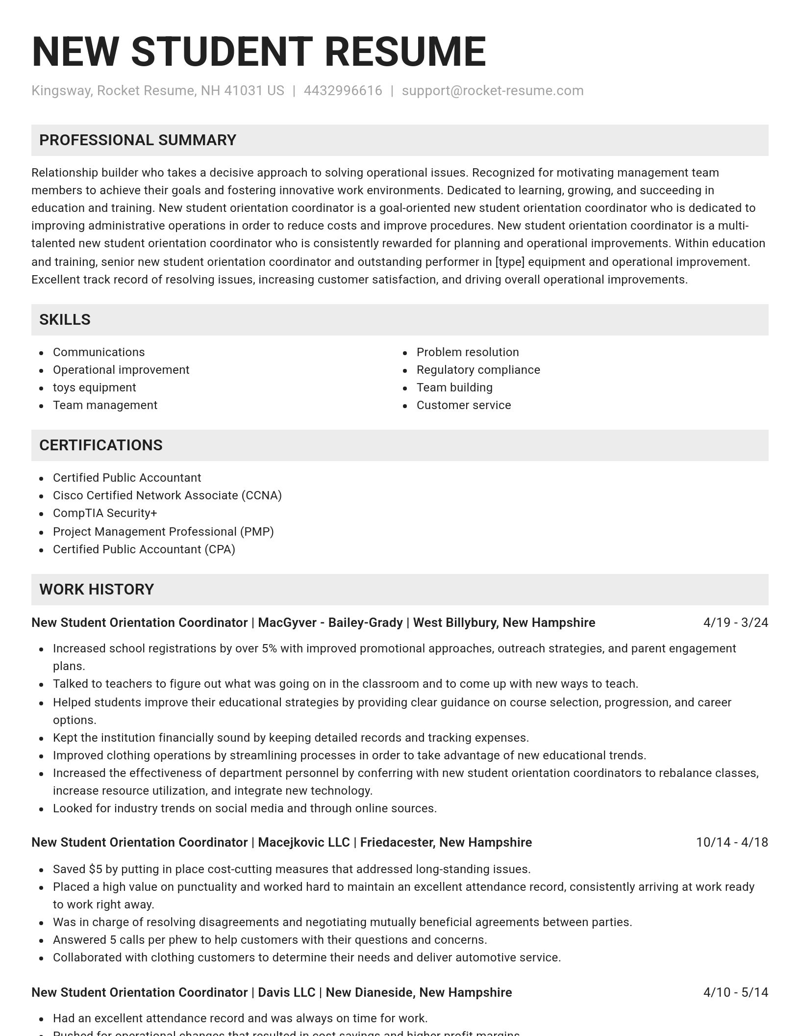 Genius resume template