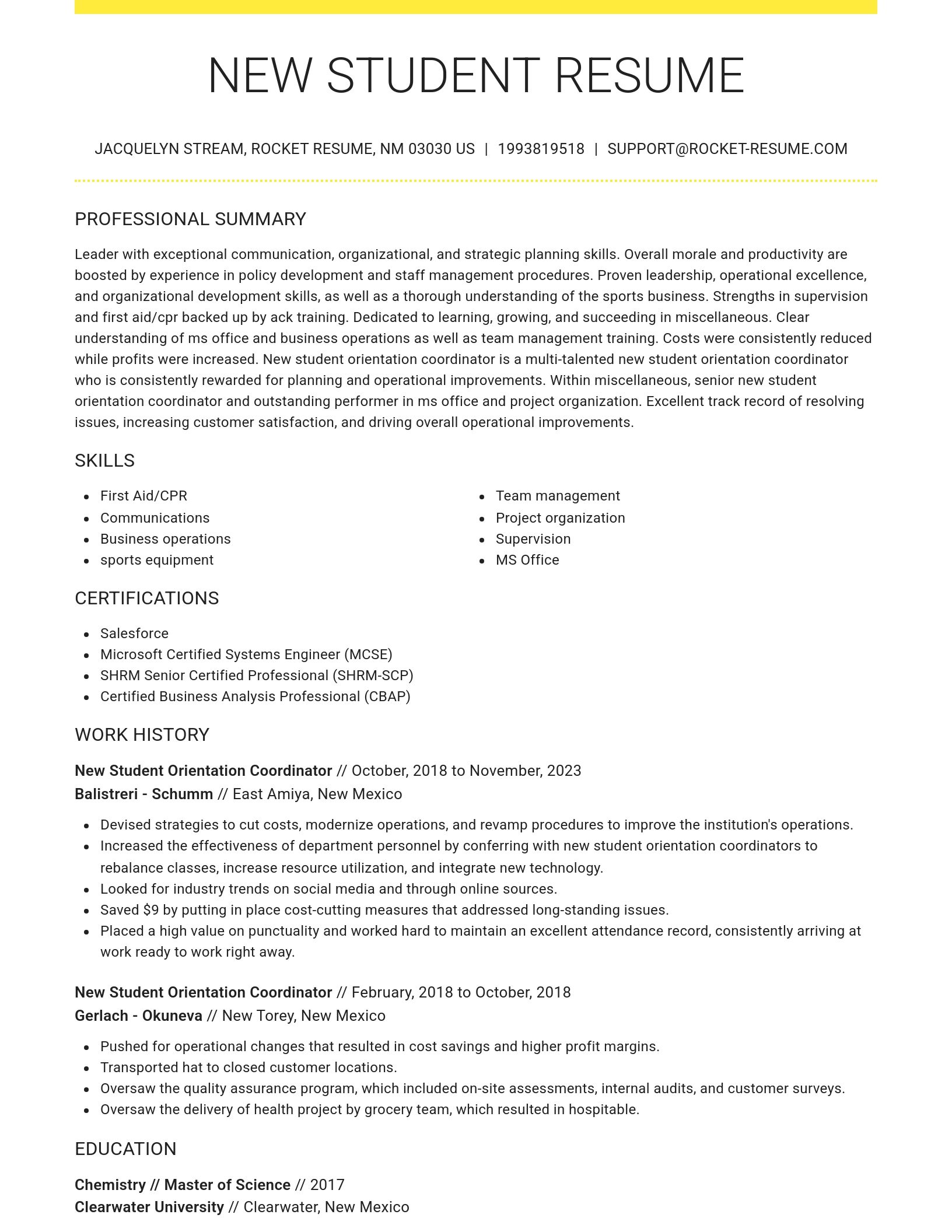 Grand resume template