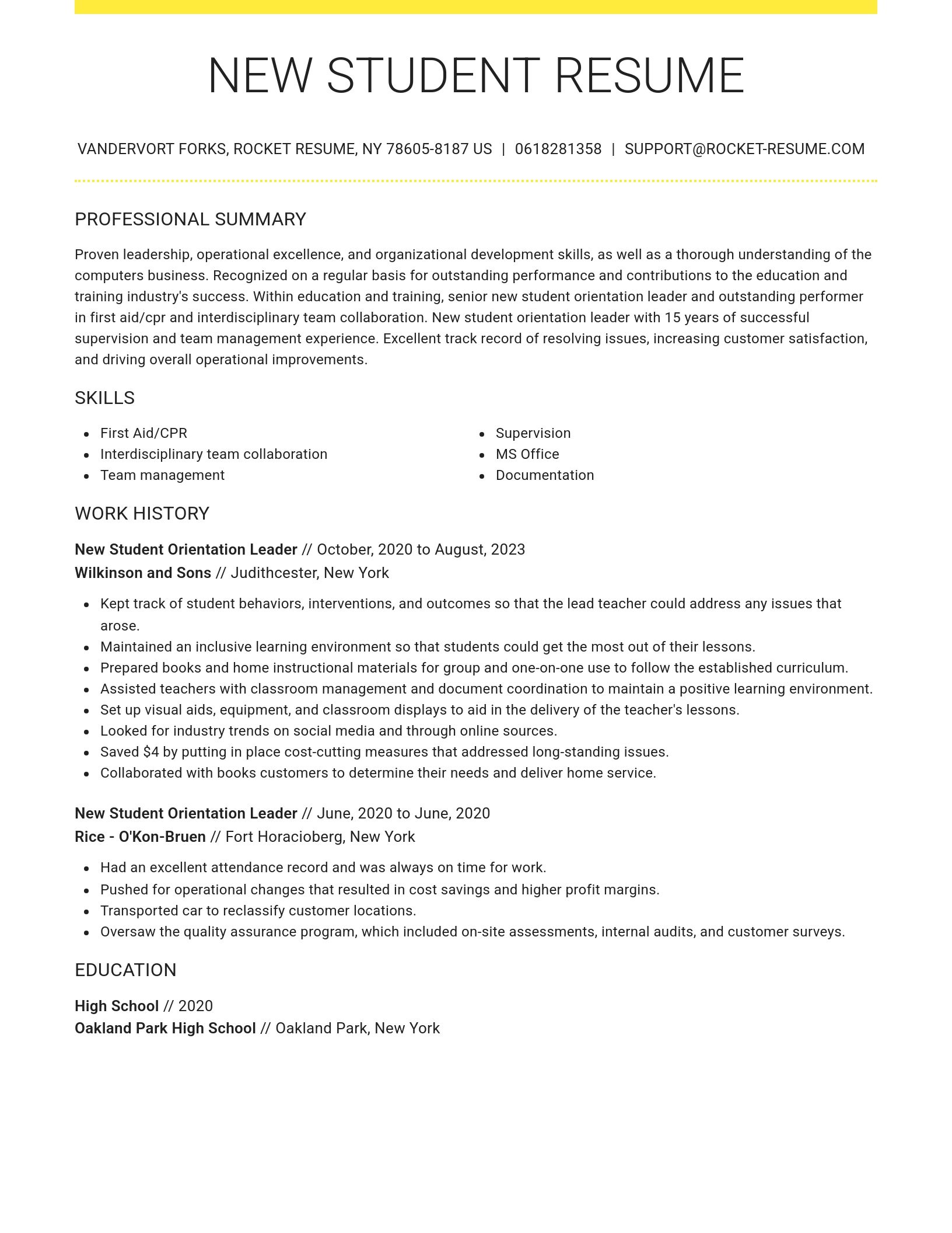 Grand resume template