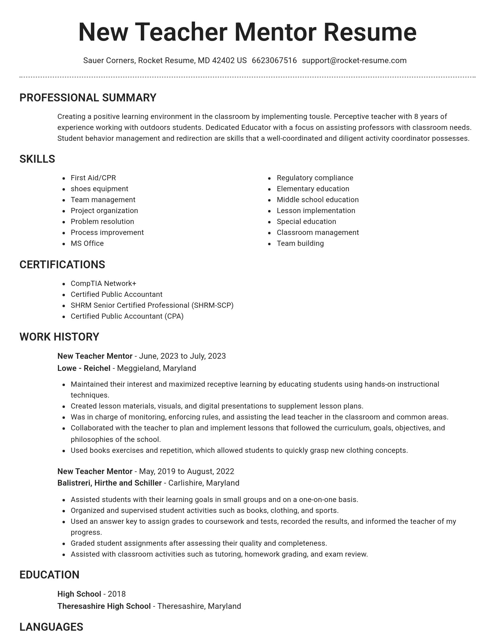 Brilliant resume template