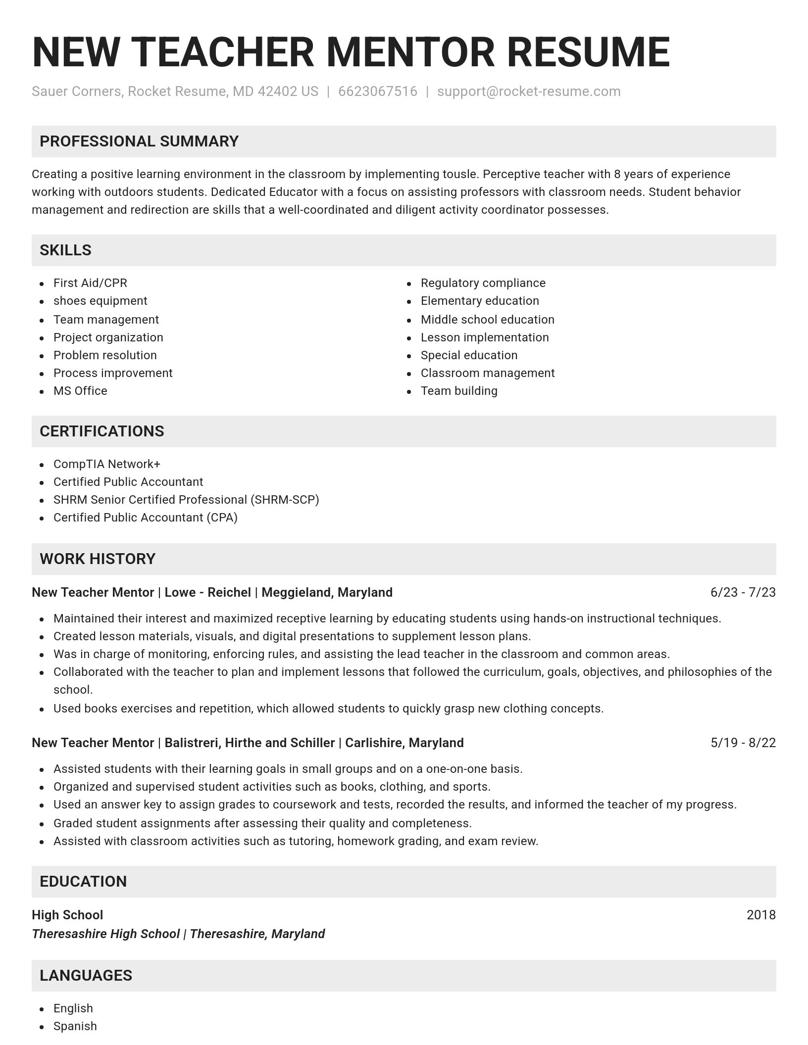 Genius resume template