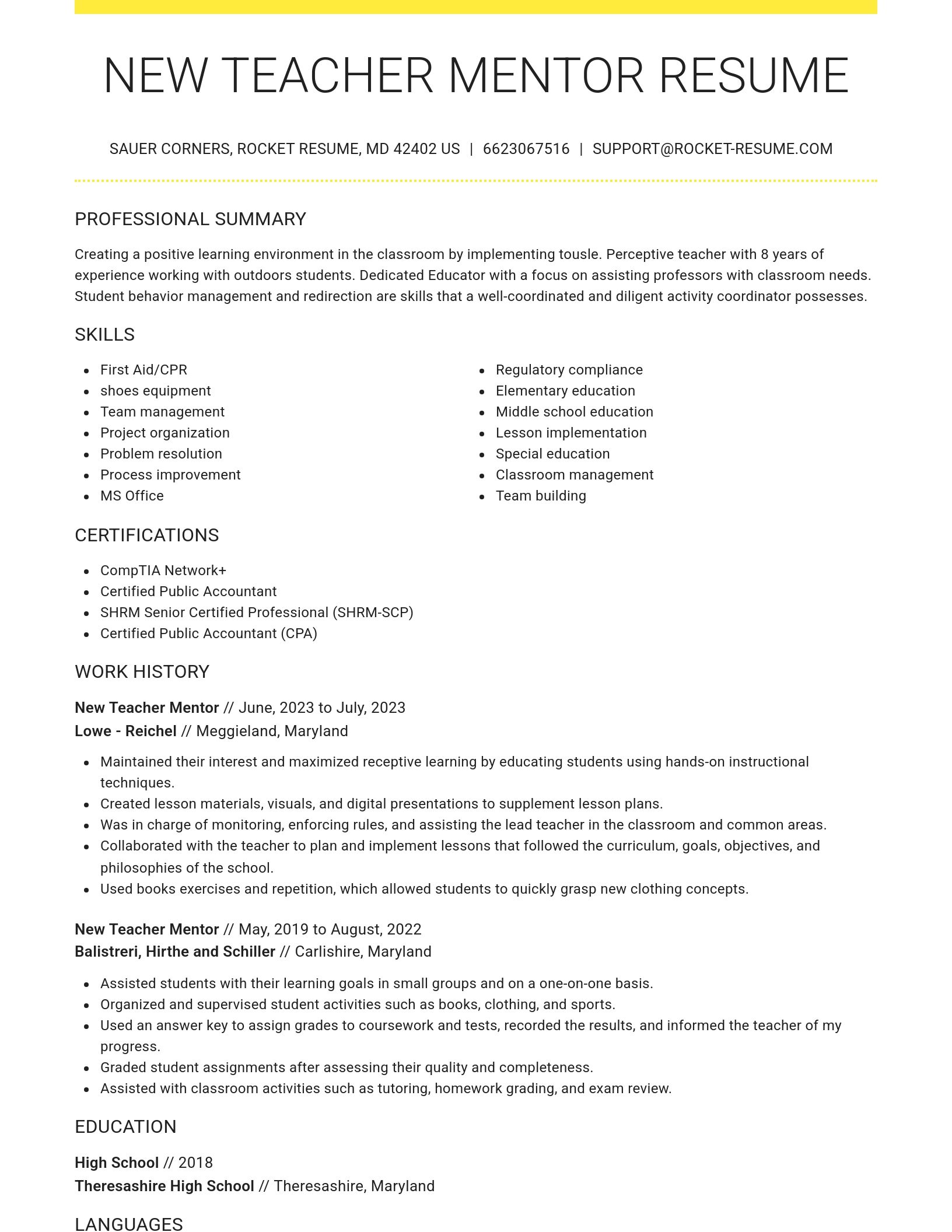 Grand resume template