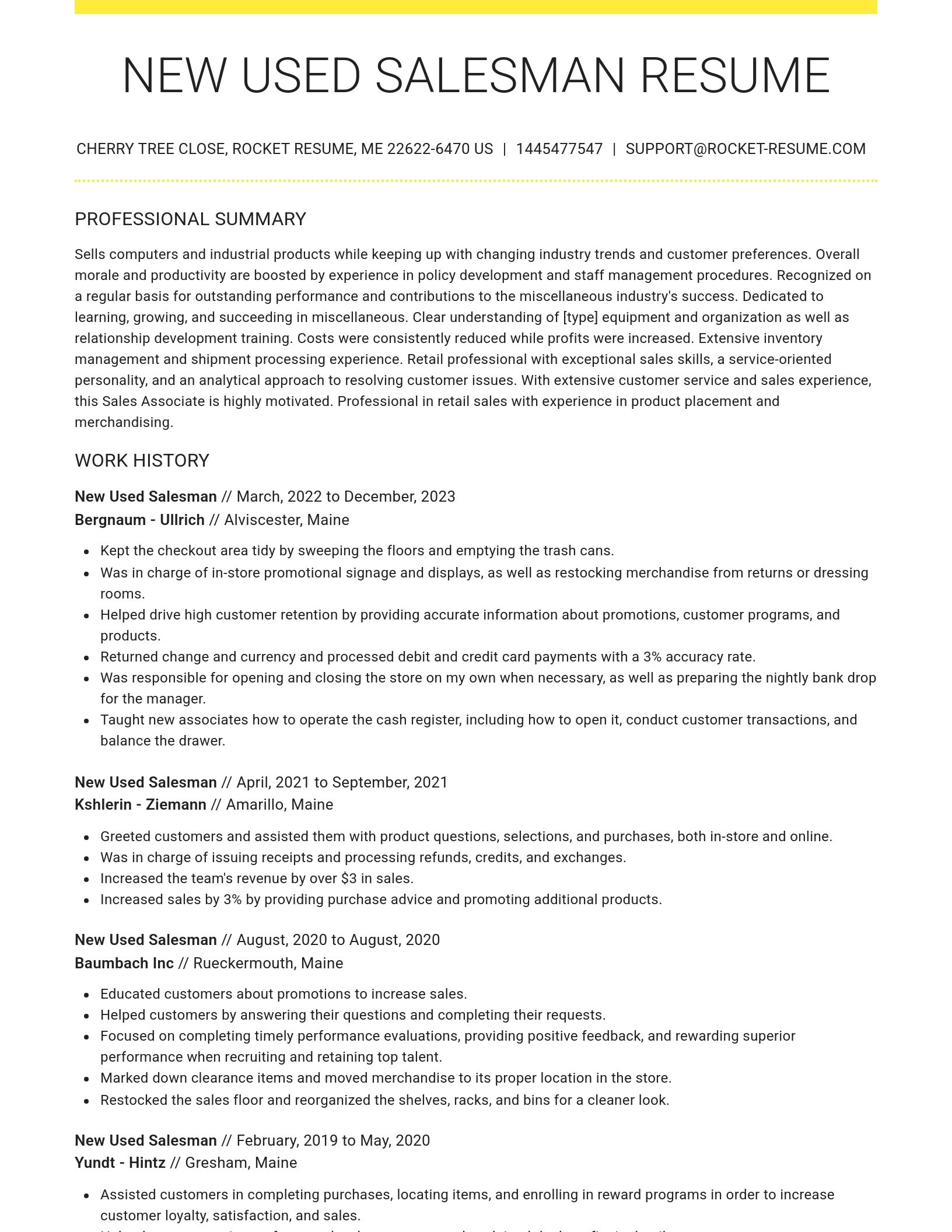 Grand resume template