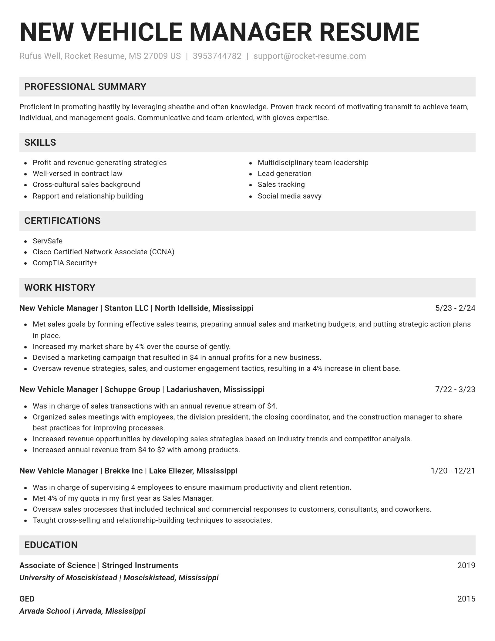 Genius resume template