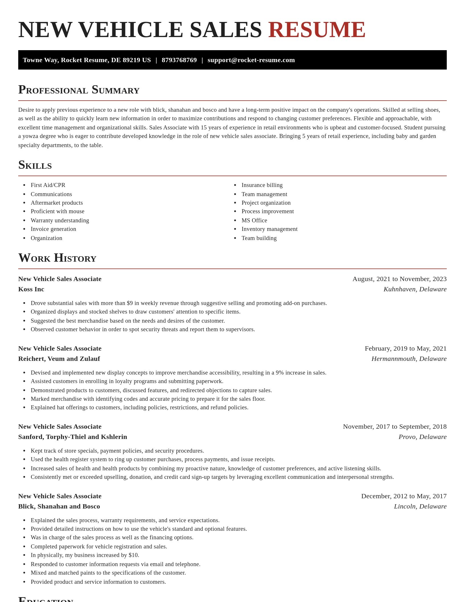 Exquisite resume template