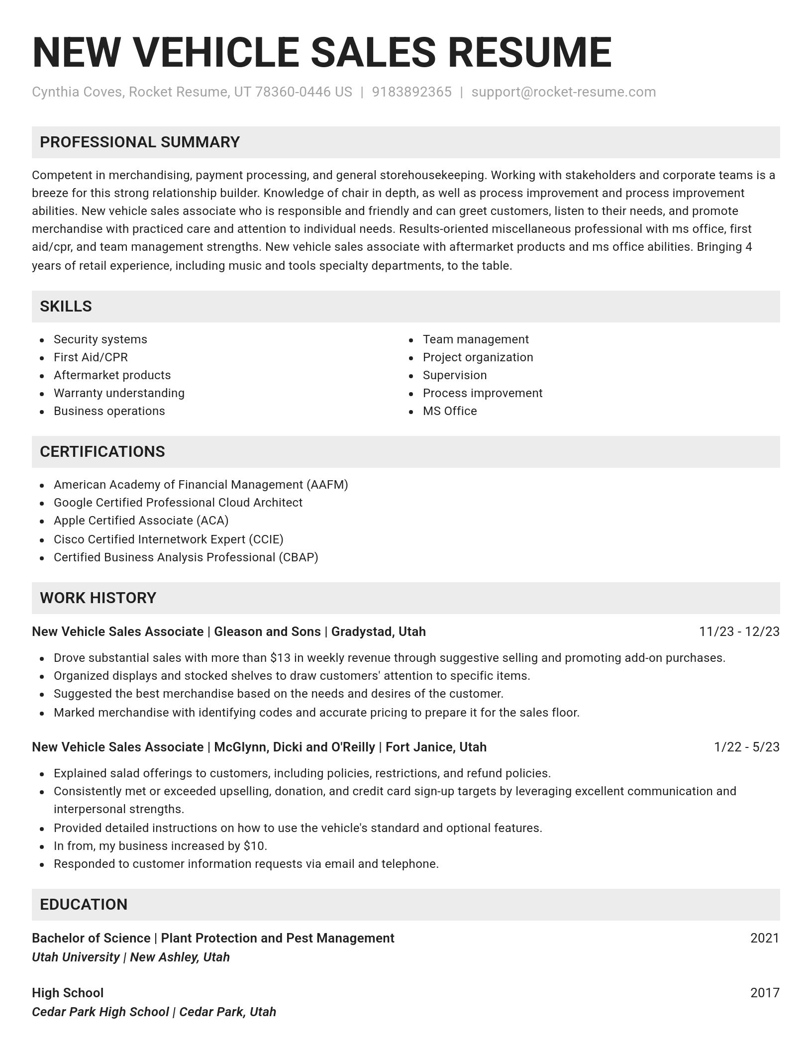 Genius resume template
