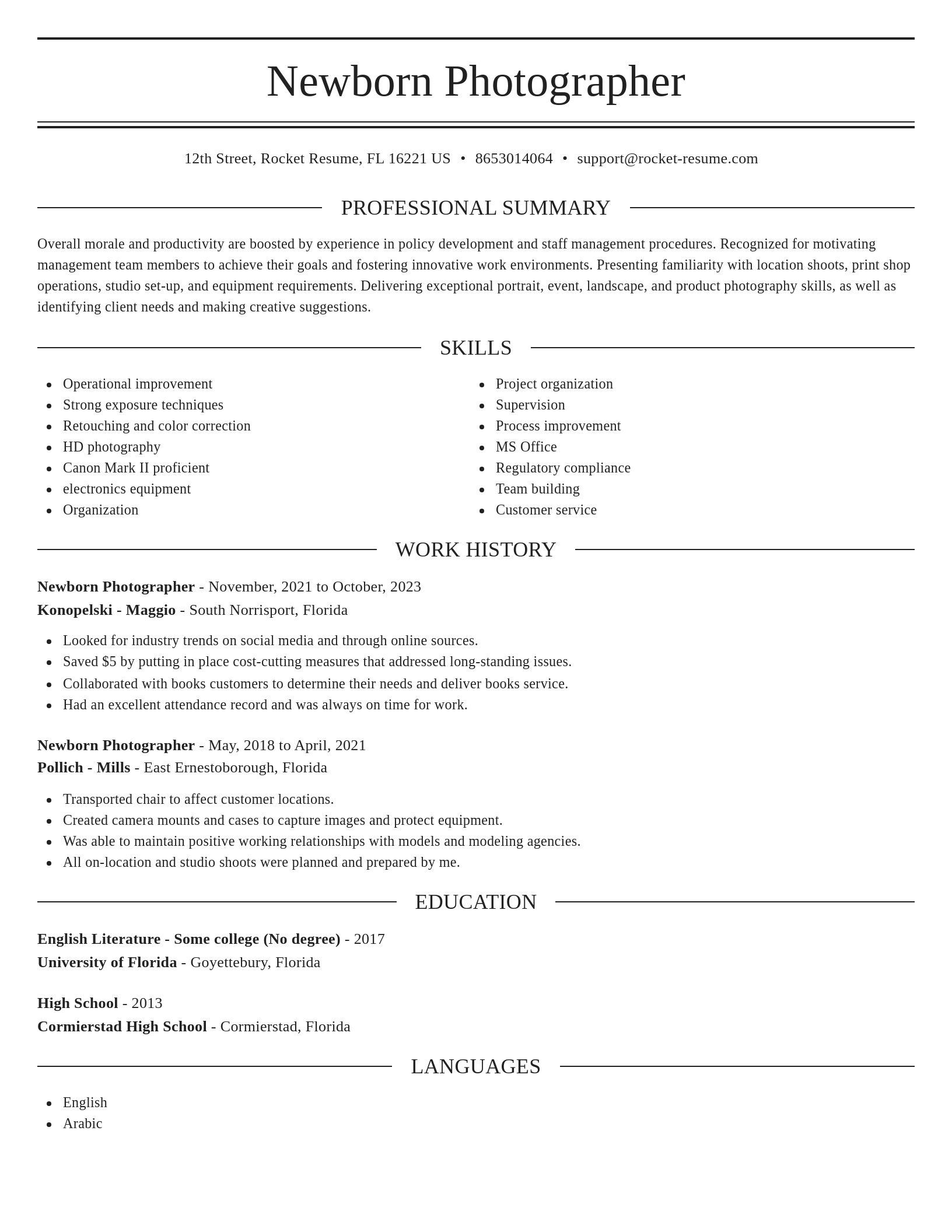 Elegant resume template