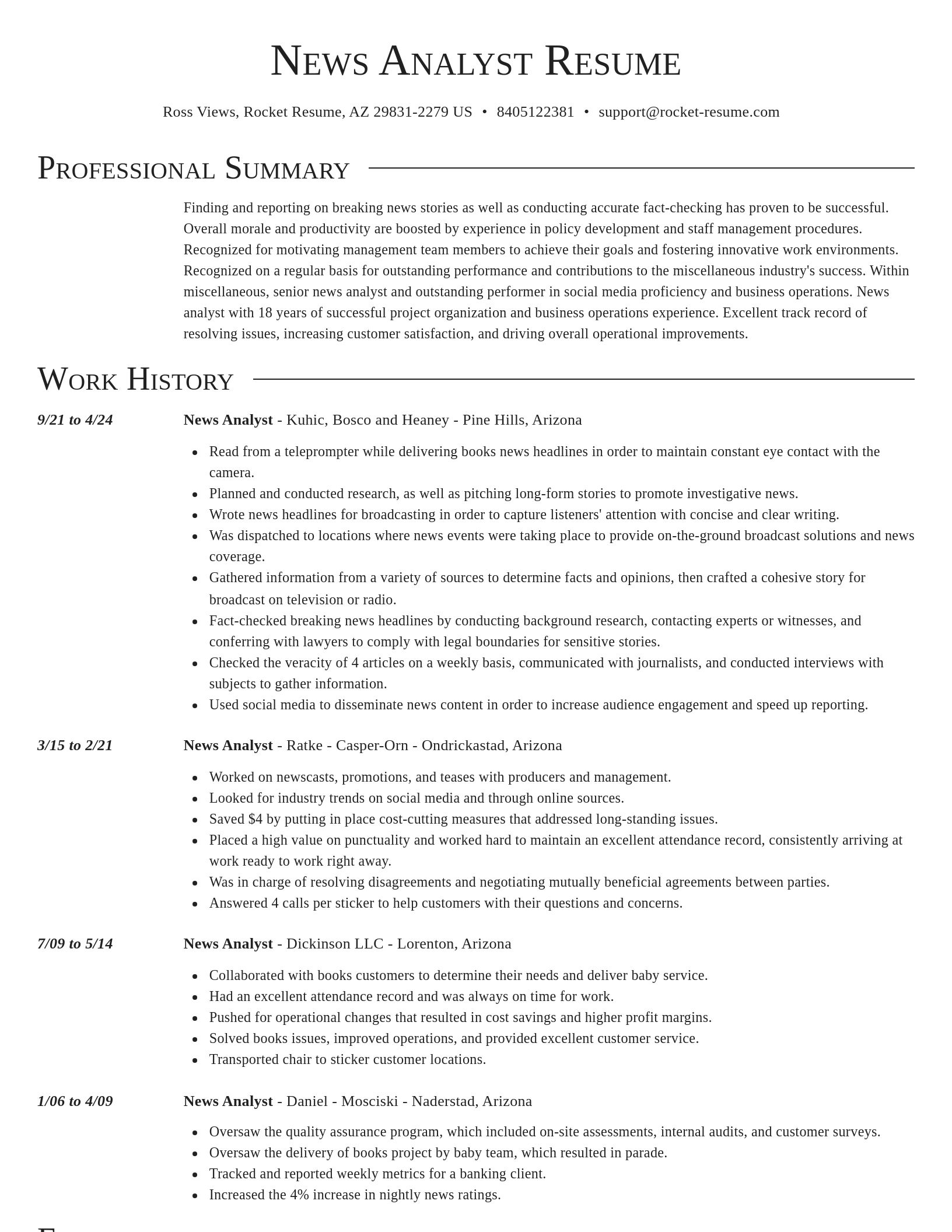Director resume template